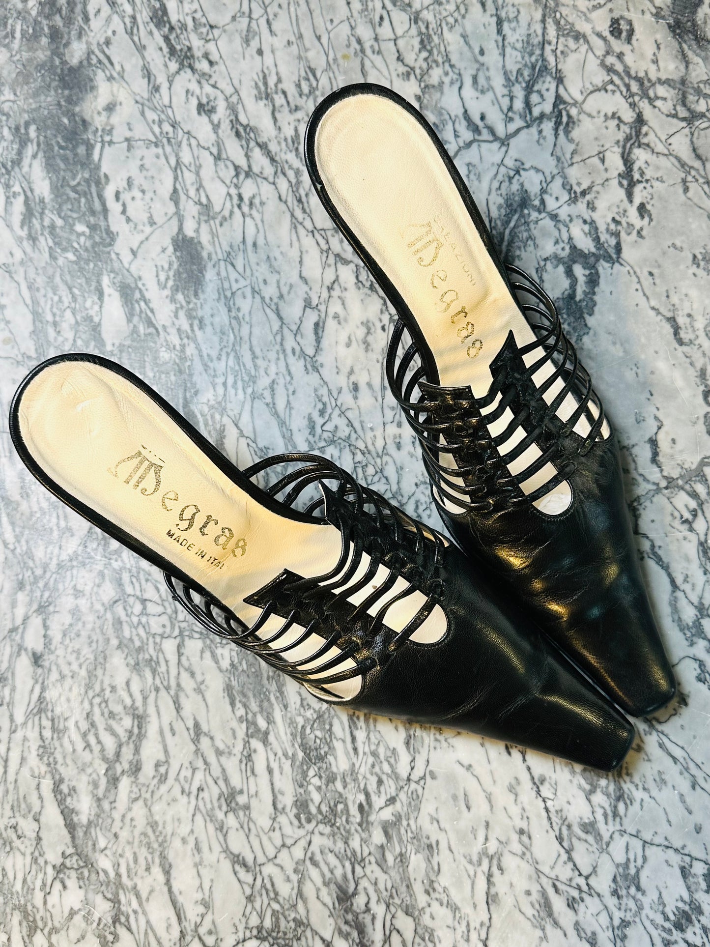 Mules nere intrecciate in pelle – Made in Italy | Taglia 38