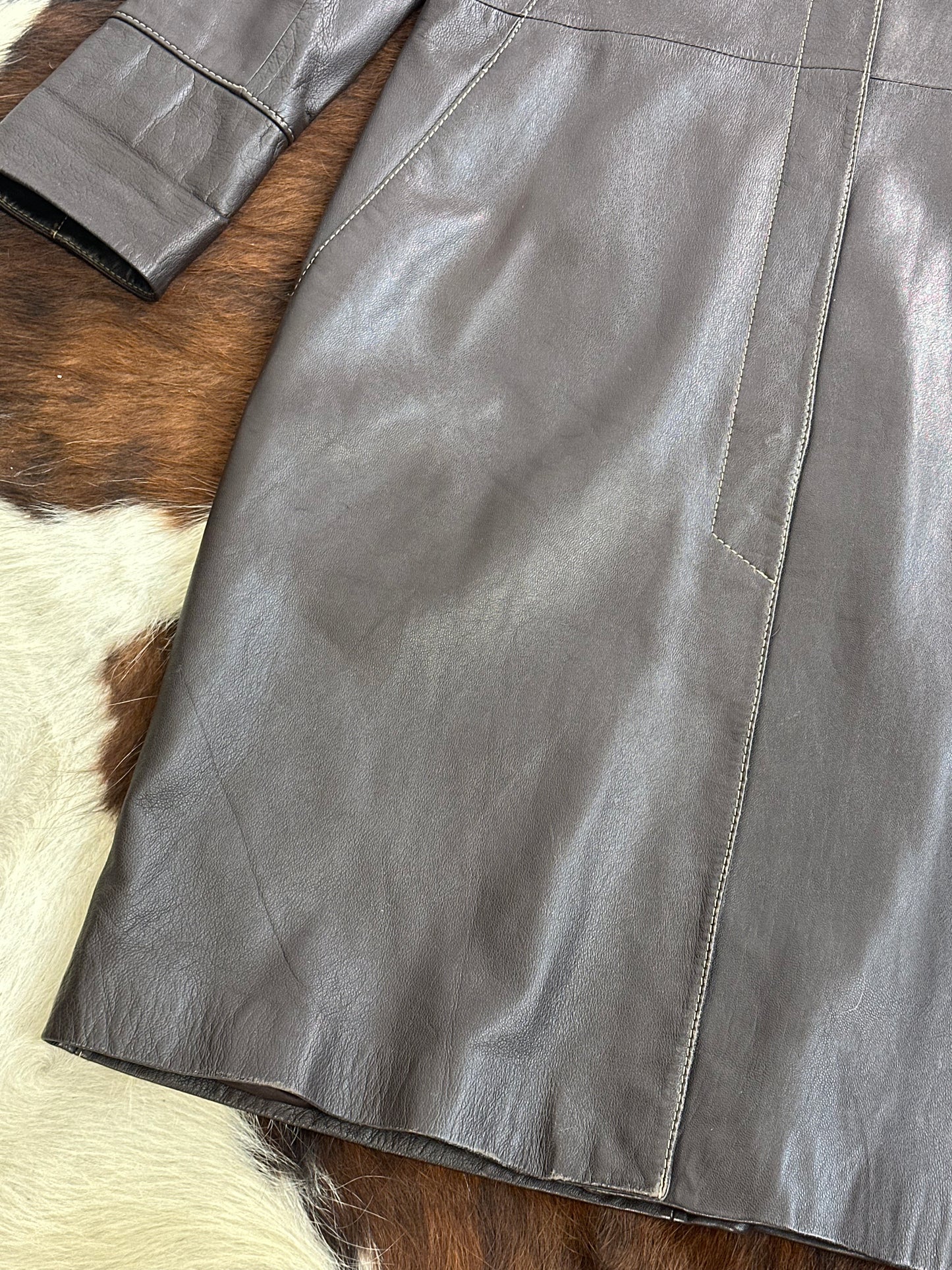 Giacca in Pelle Chocolate Brown – Anni '90