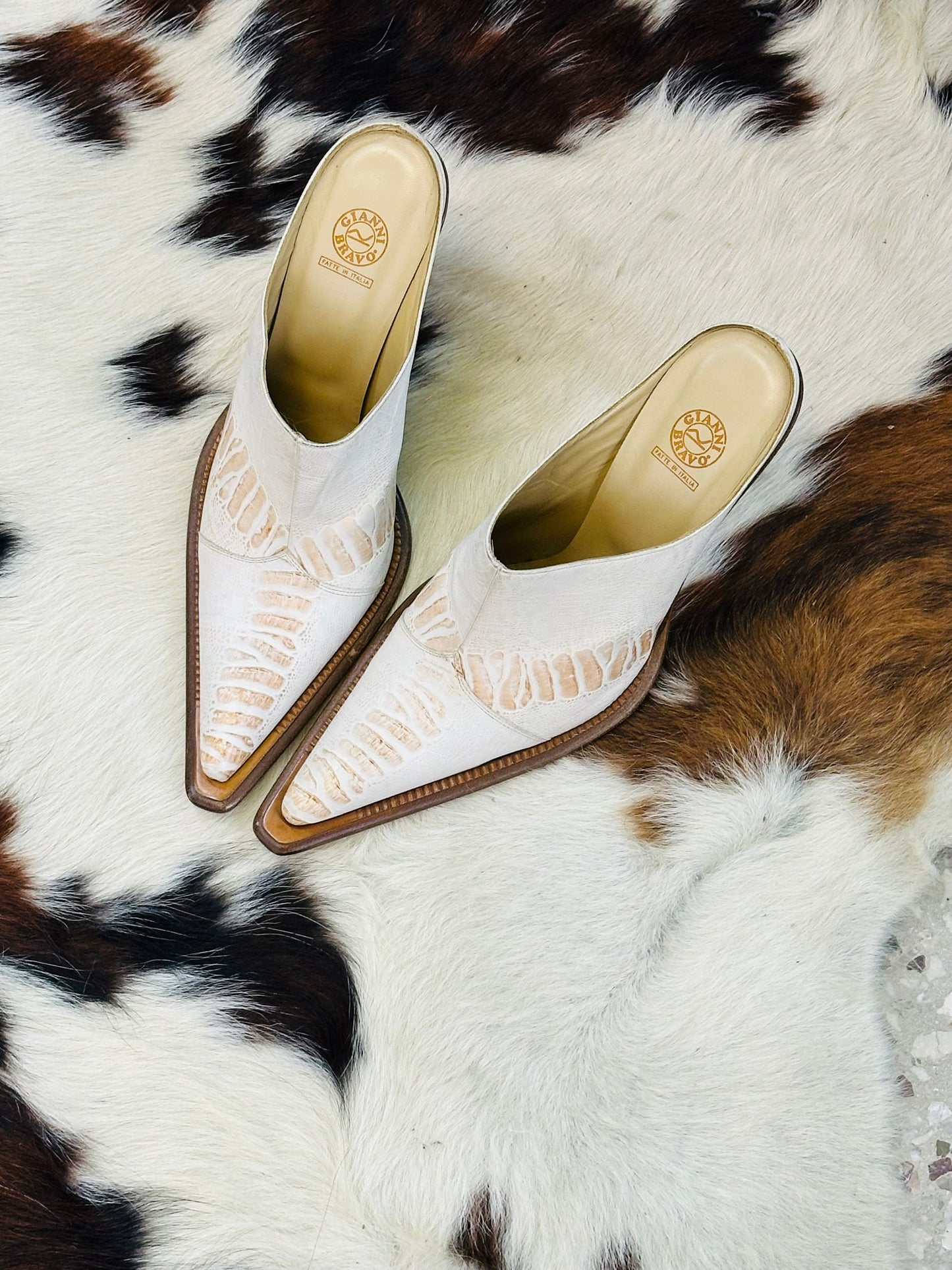 Mules texani vintage in pelle Gianni Bravo – Made in Italy | Taglia 40