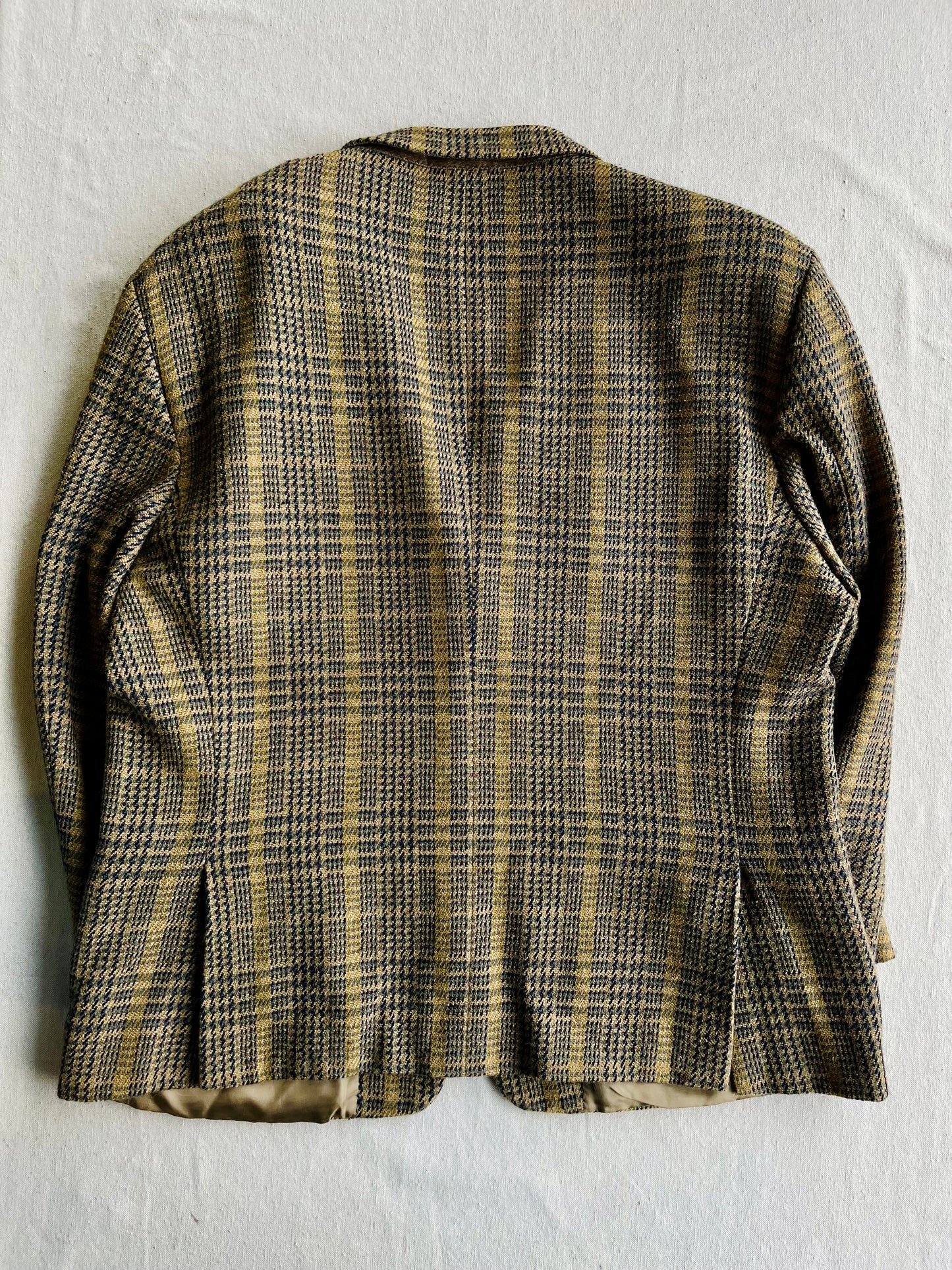 Blazer in pura lana vergine tartan