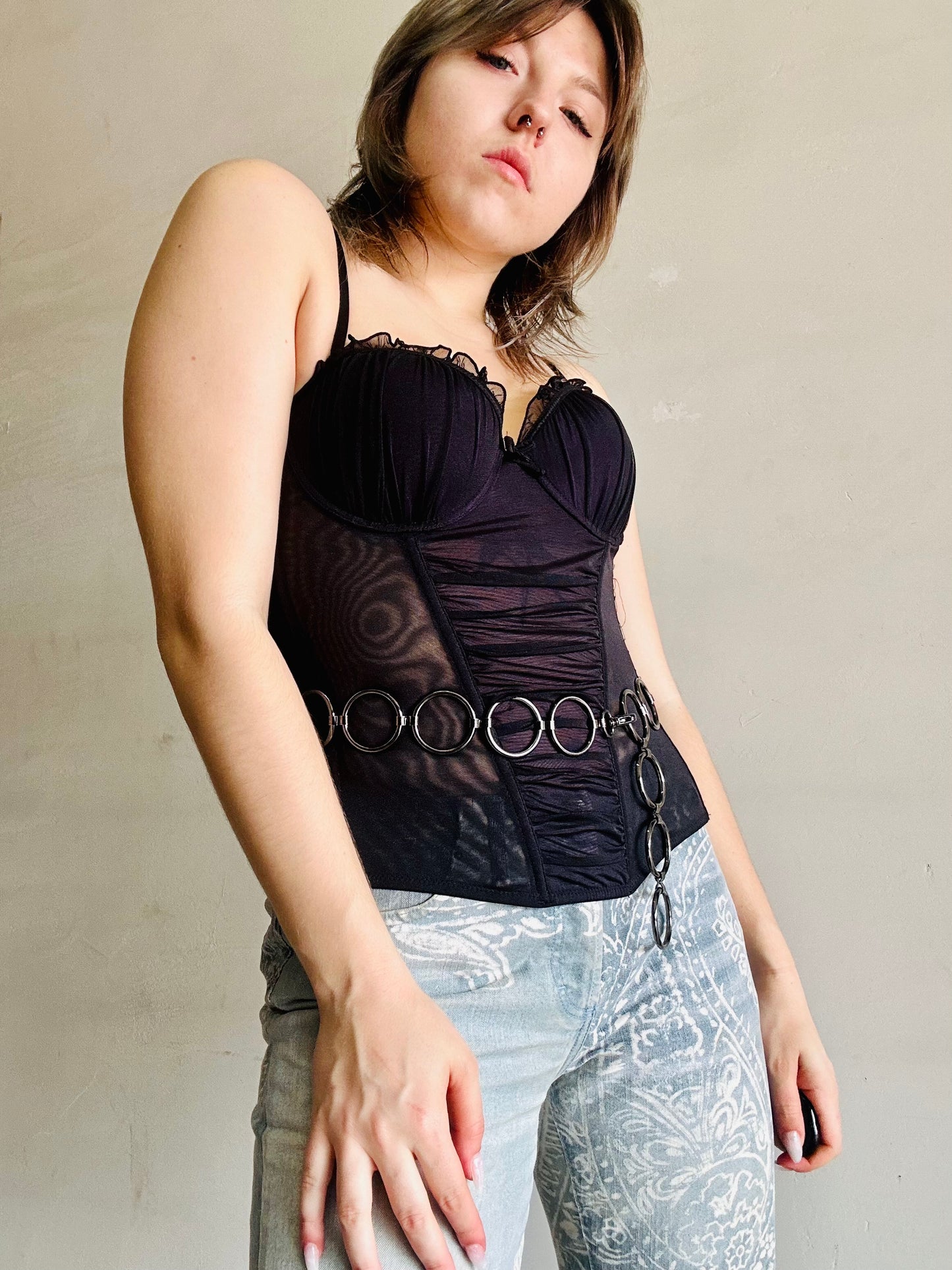 Top Corsetto viola