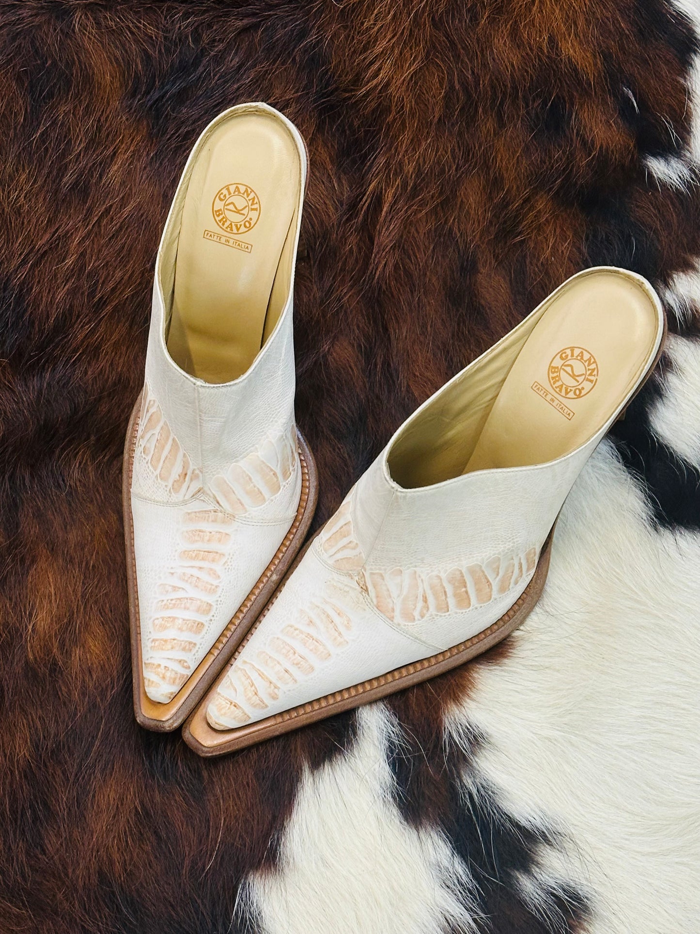 Mules texani vintage in pelle Gianni Bravo – Made in Italy | Taglia 40
