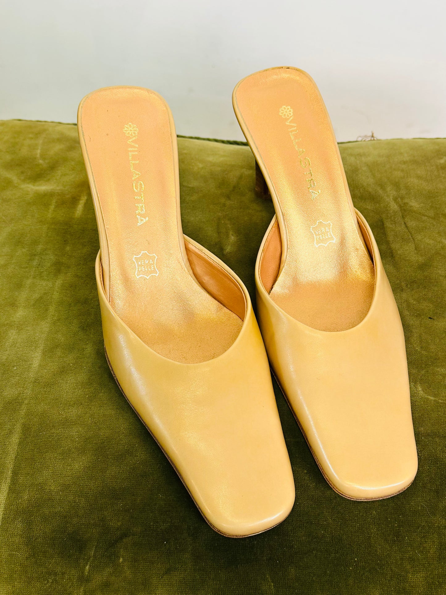 Mules vintage in vera pelle Villastrà – Made in Italy | Taglia 36