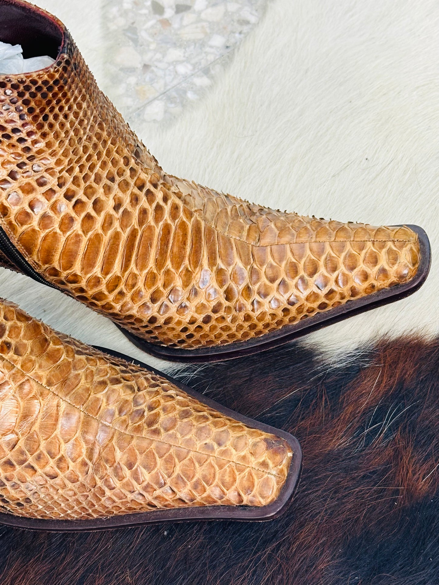 Stivaletti vintage in vero Pitone 🐍 Made in Italy | Taglia 37½ vera pelle