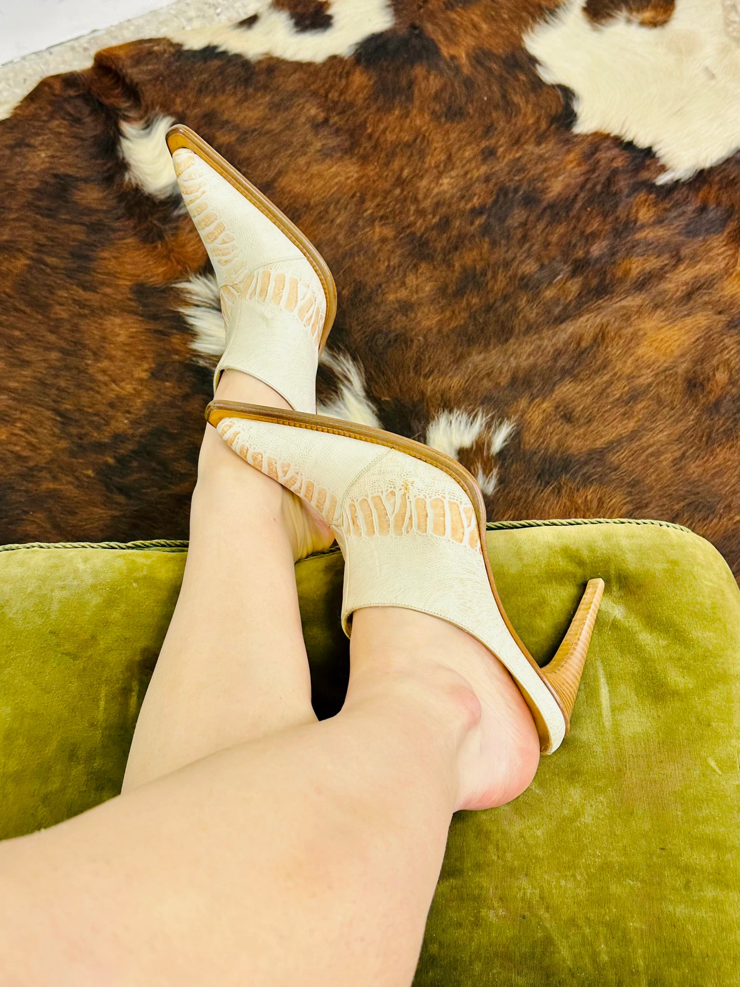 Mules texani vintage in pelle Gianni Bravo – Made in Italy | Taglia 40