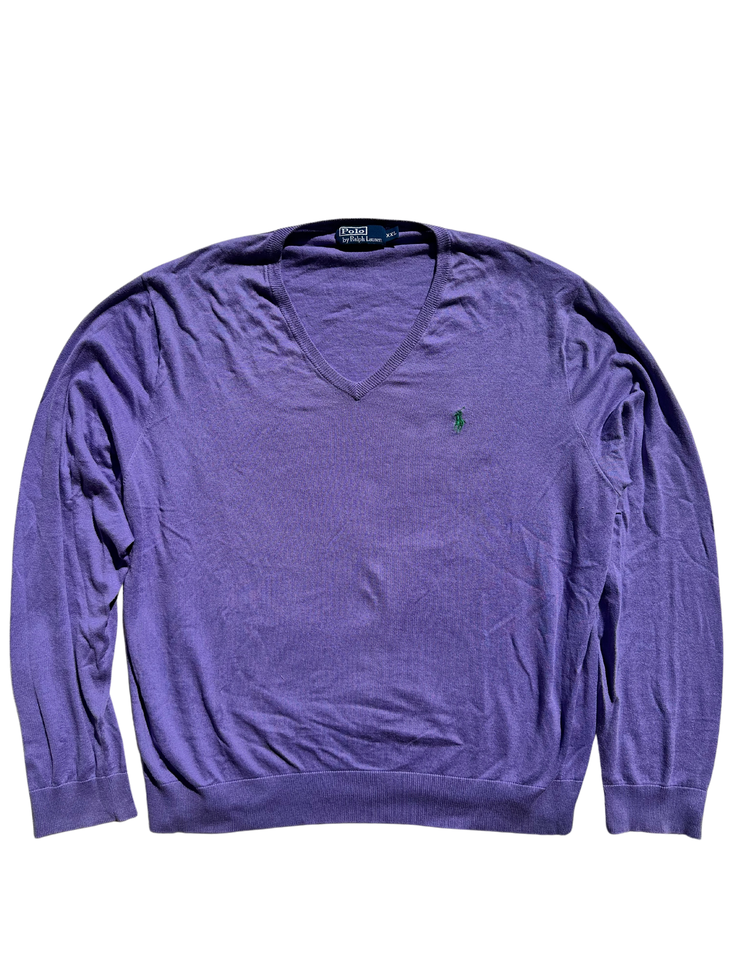 POLO RALPH LAUREN - Pullover lilla maglia rasata