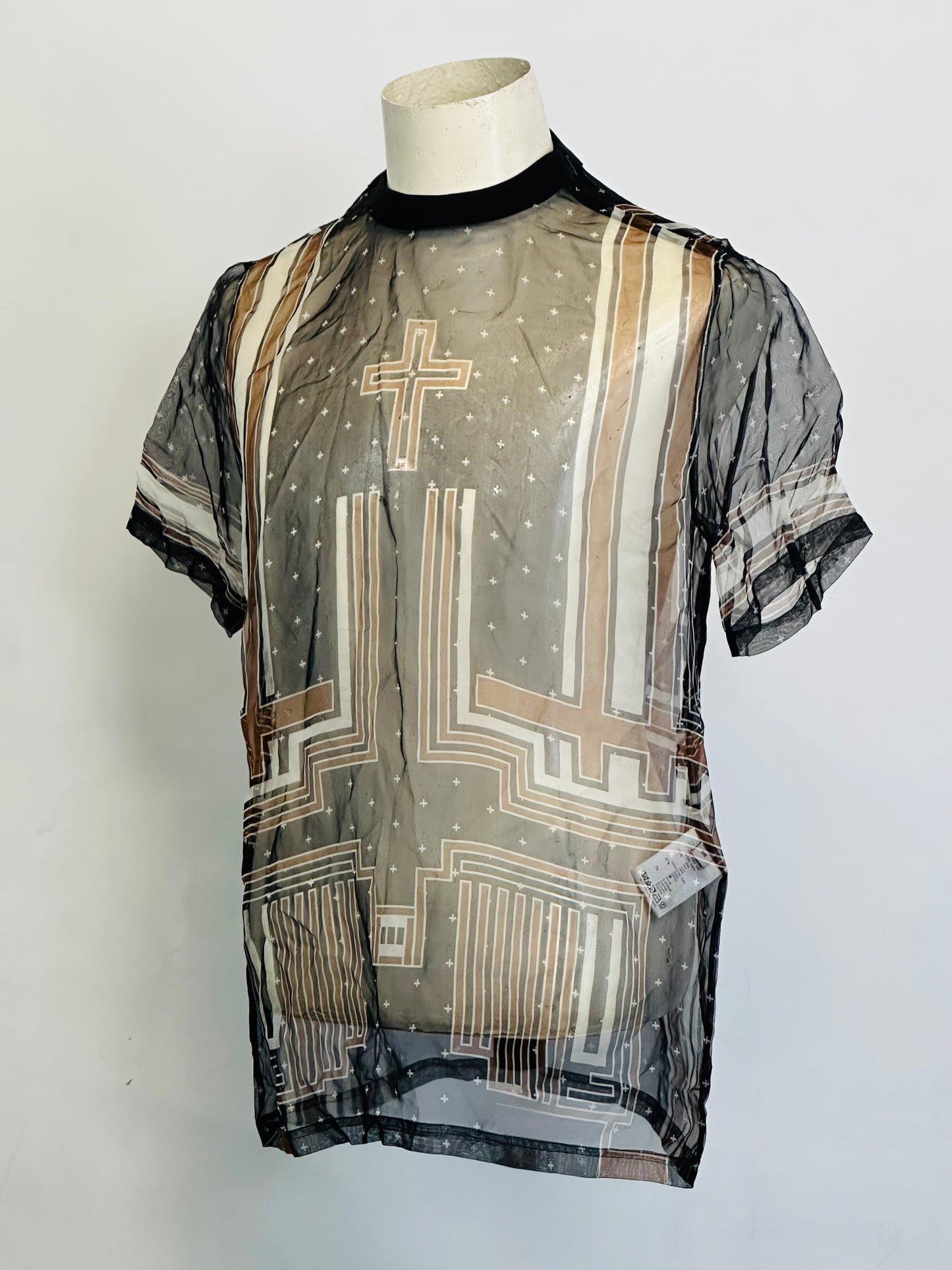 GIVENCHY - T-Shirt trasparente in seta