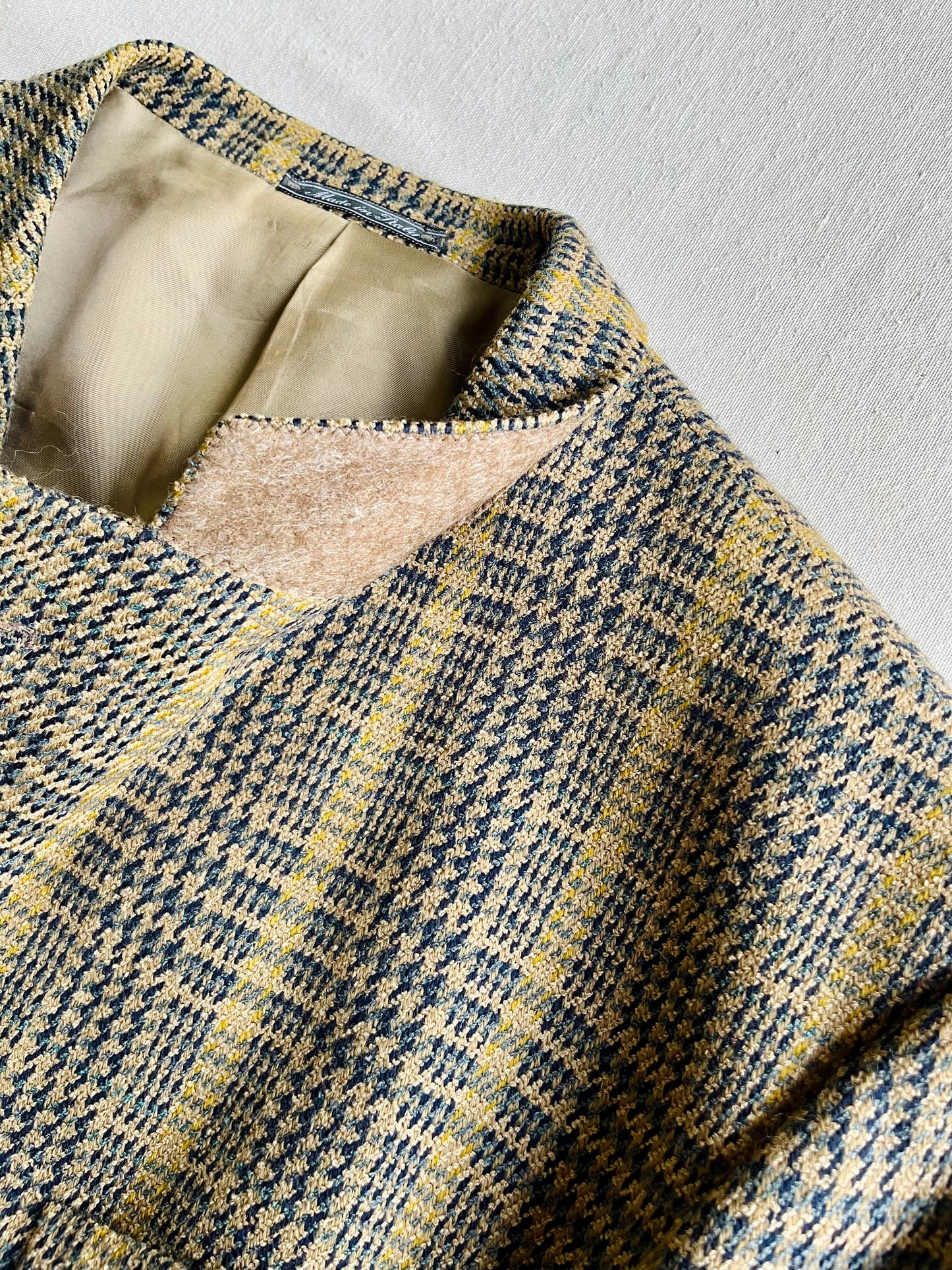 Blazer in pura lana vergine tartan