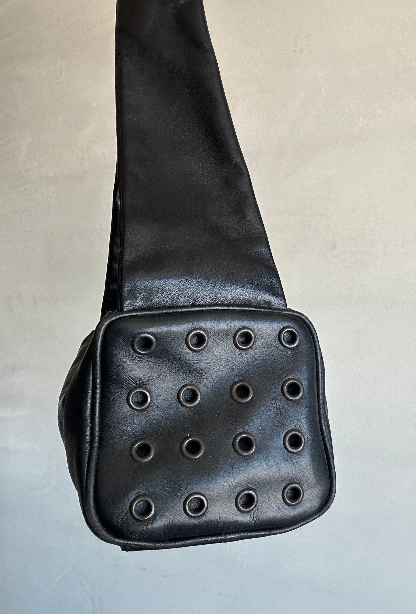 Square leather bag