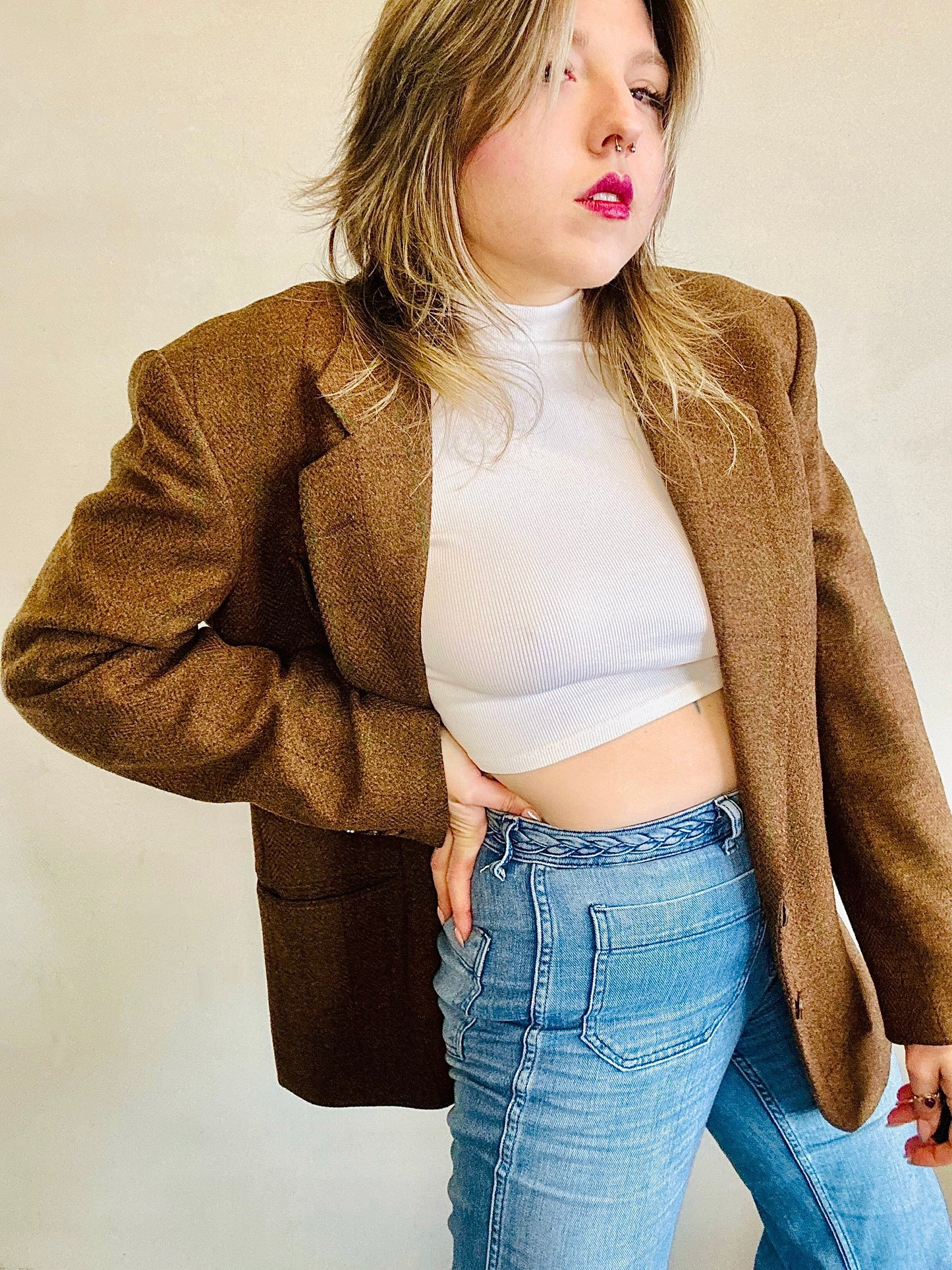 Blazer in pura lana Tartan
