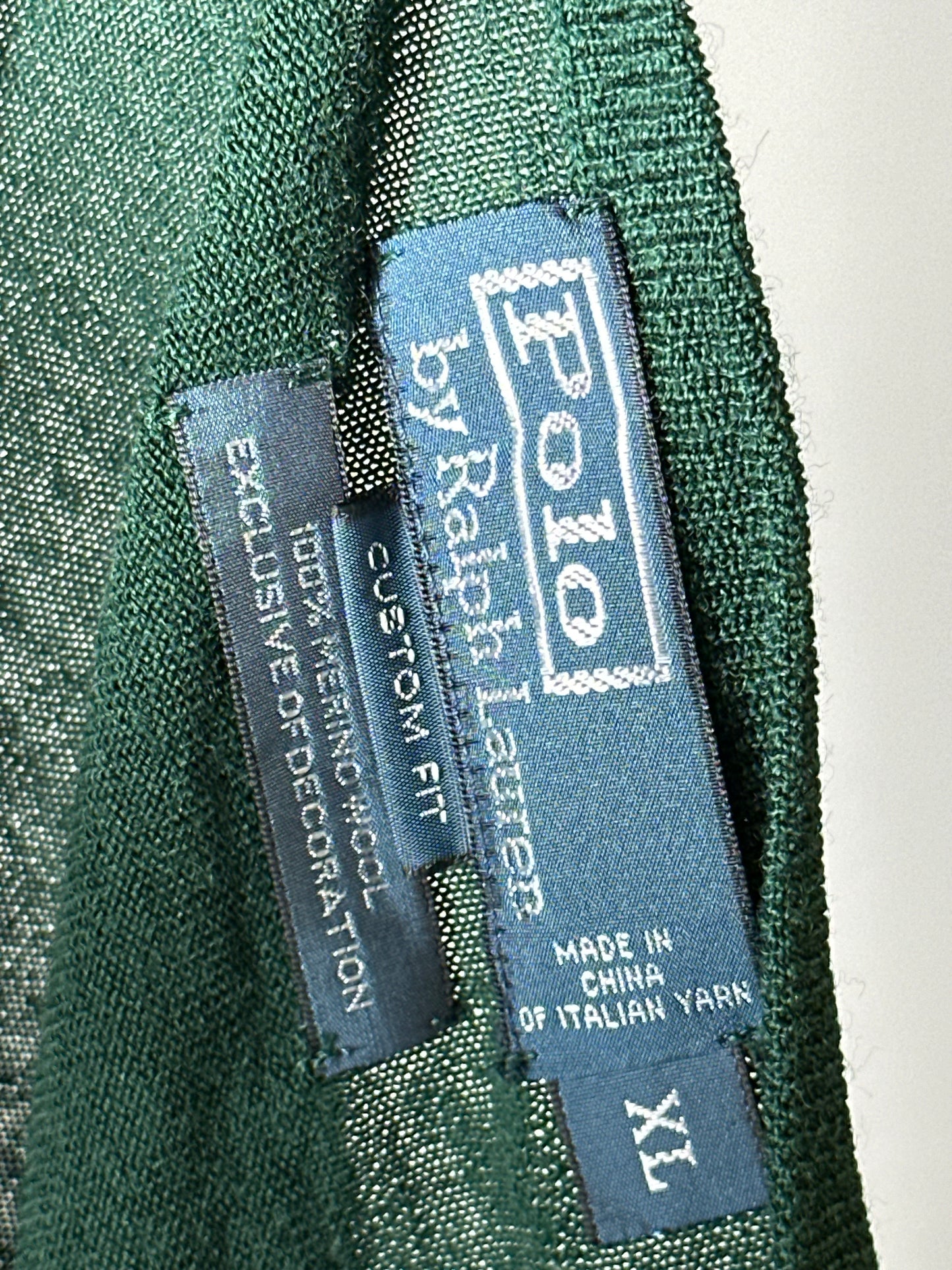POLO RALPH LAUREN - Pullover verde bosco maglia rasata