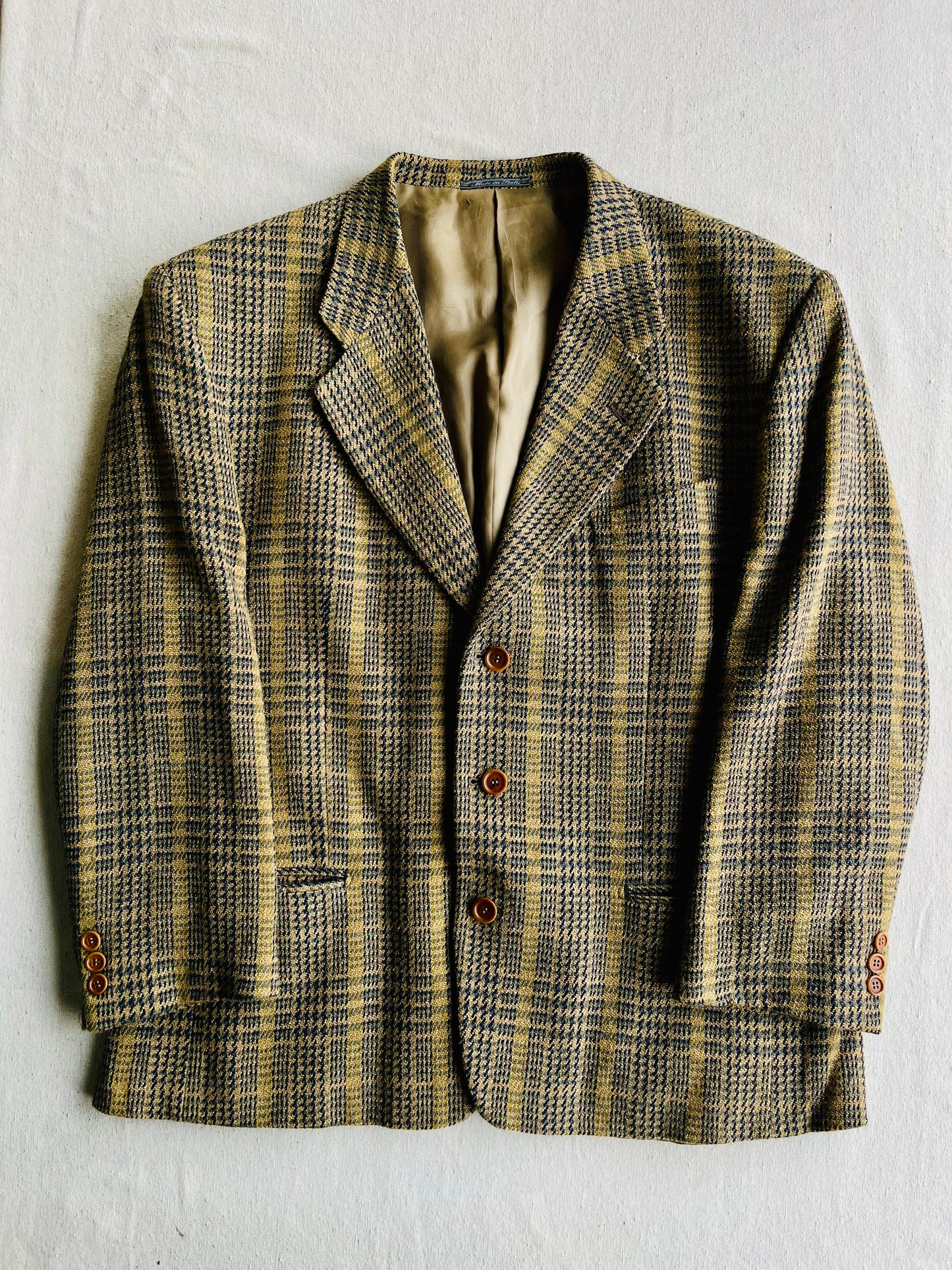 Blazer in pura lana vergine tartan
