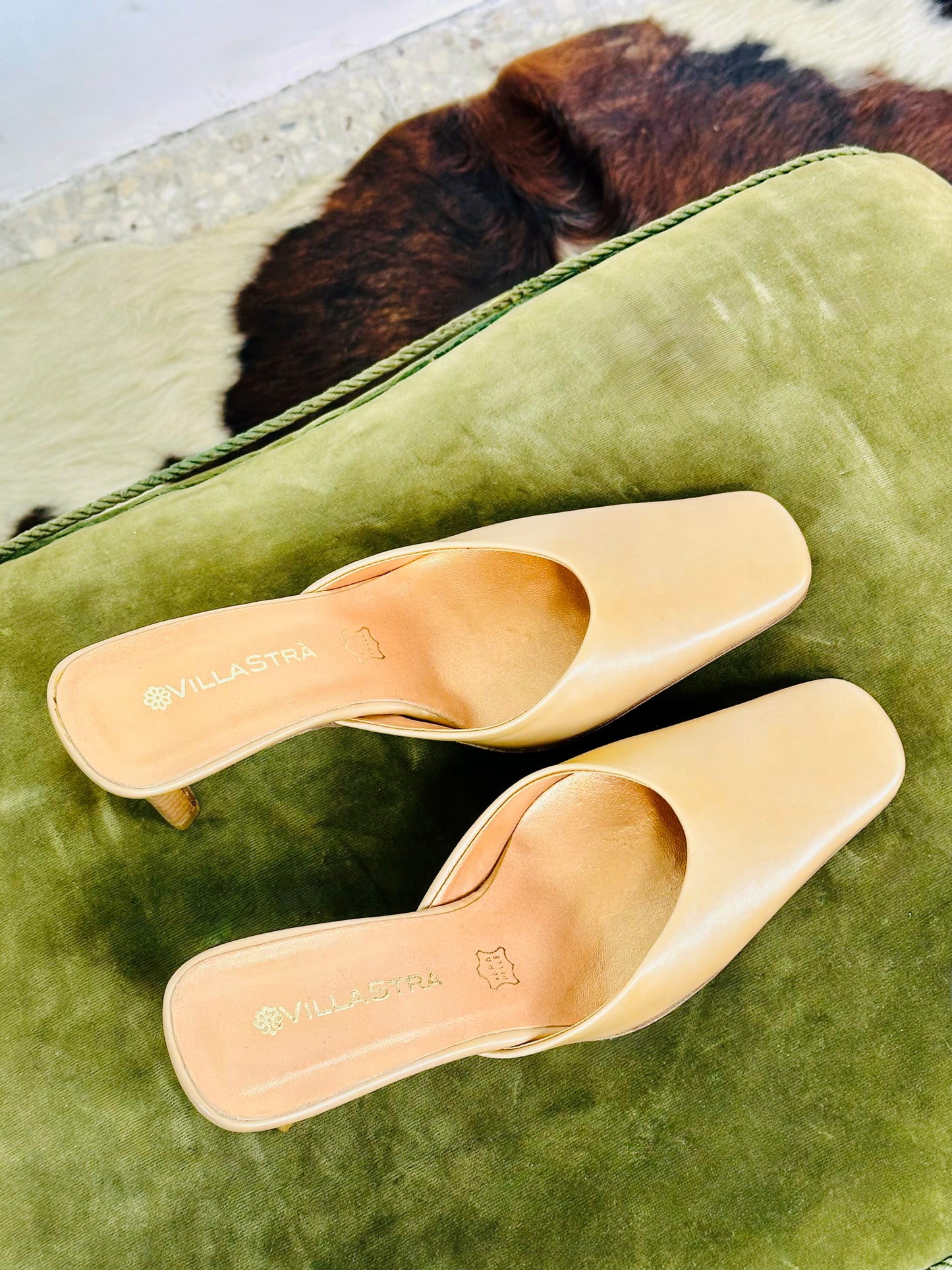 Mules vintage in vera pelle Villastrà – Made in Italy | Taglia 36