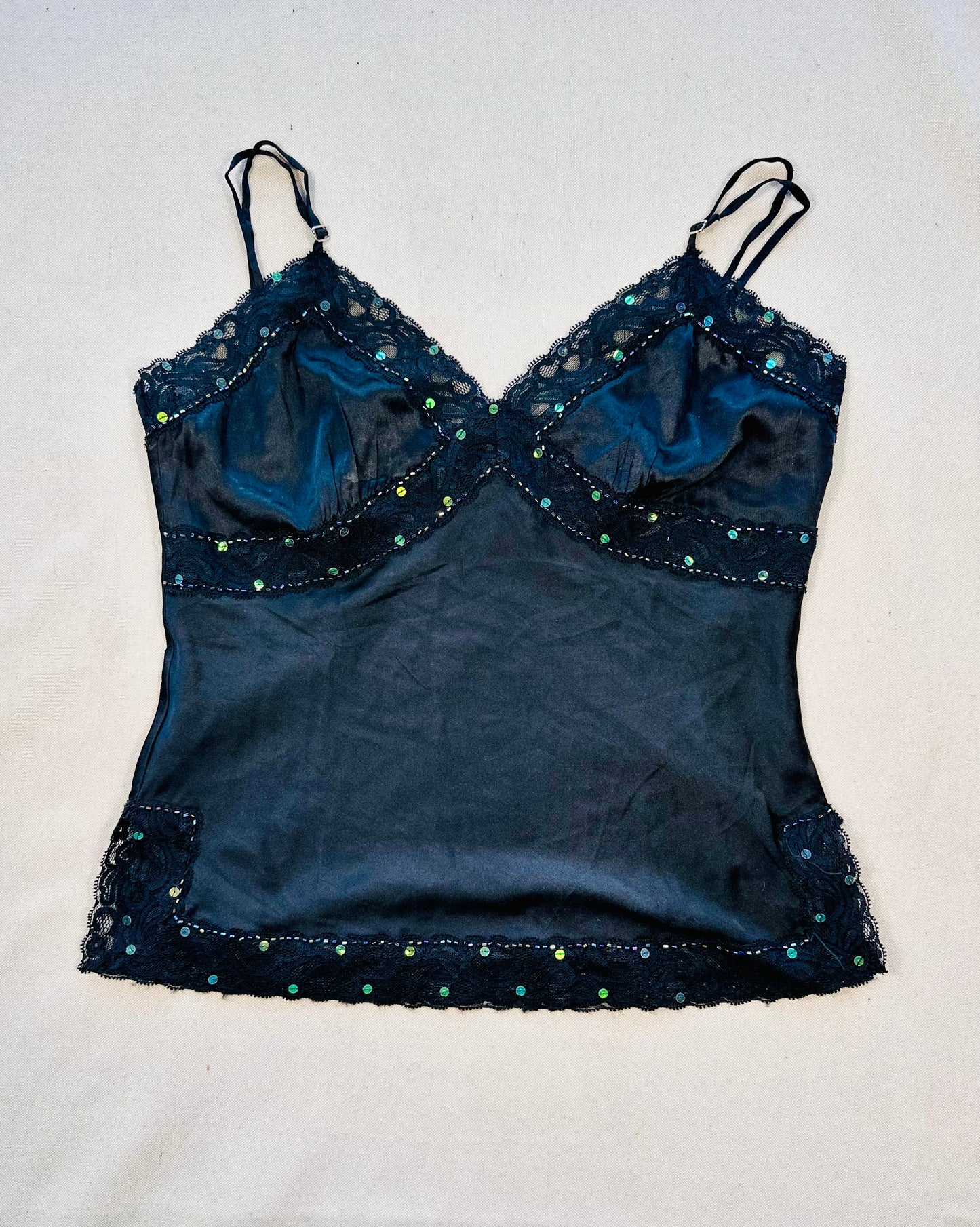 Y2k paillettes top