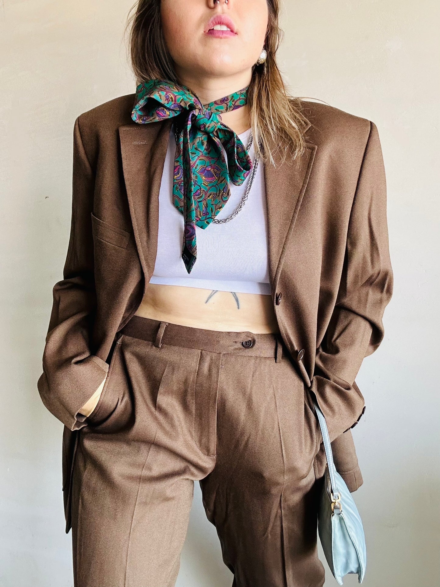 PRADA - pochette in re-nylon celeste