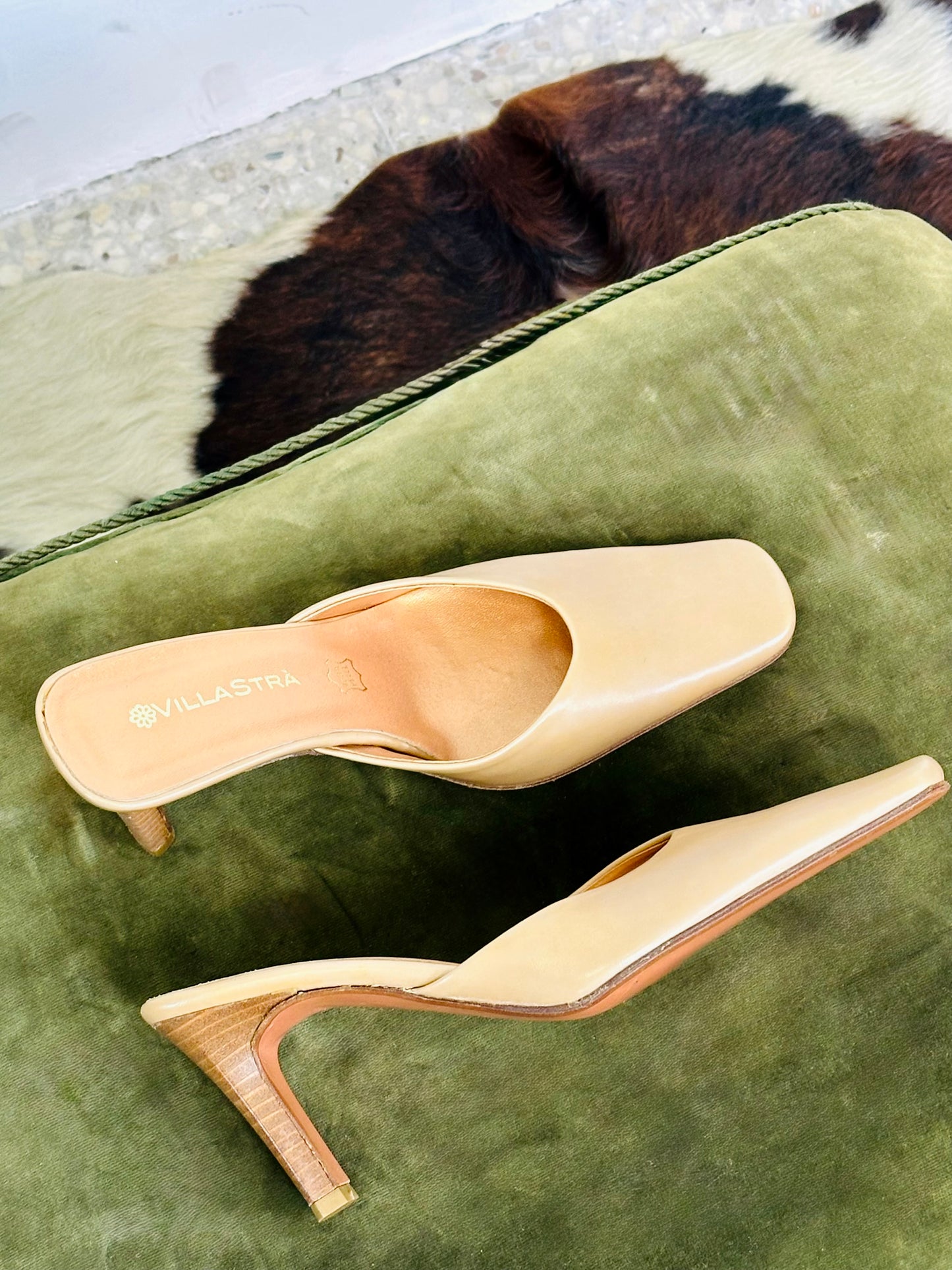 Mules vintage in vera pelle Villastrà – Made in Italy | Taglia 36