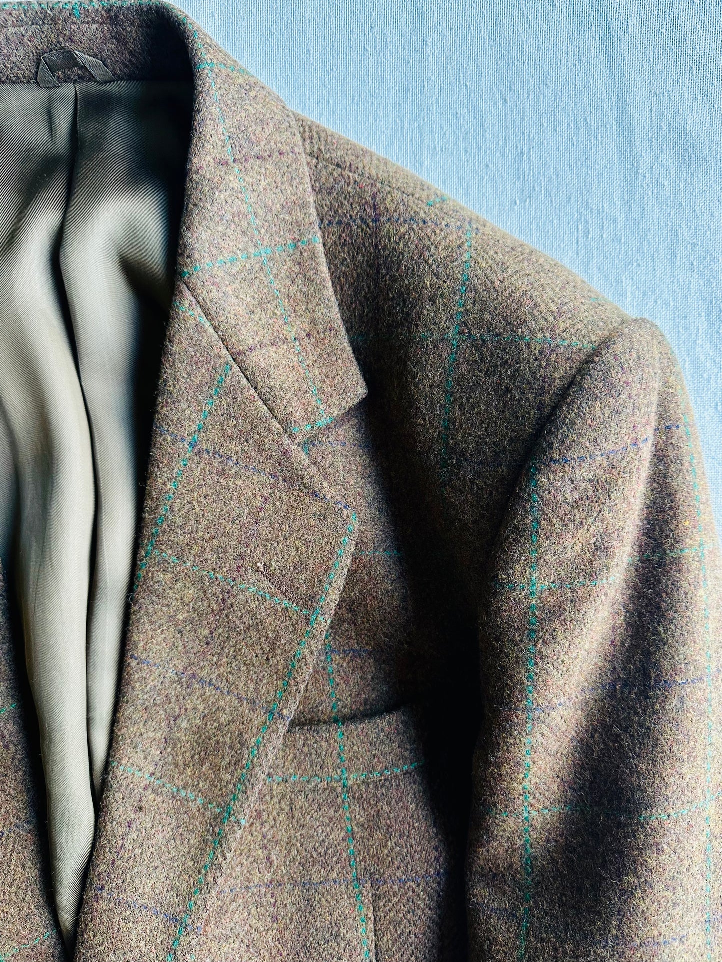 Blazer in pura lana Tartan
