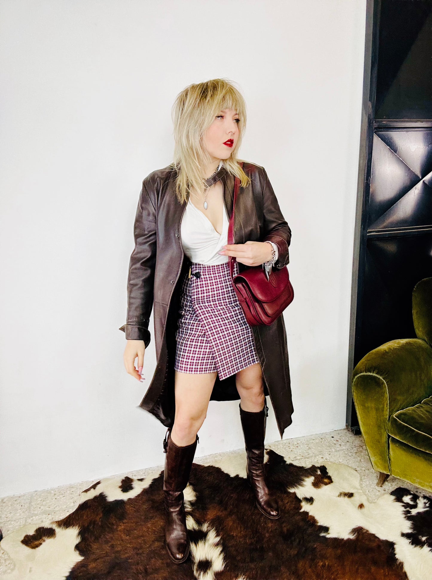 Giacca in Pelle Chocolate Brown – Anni '90