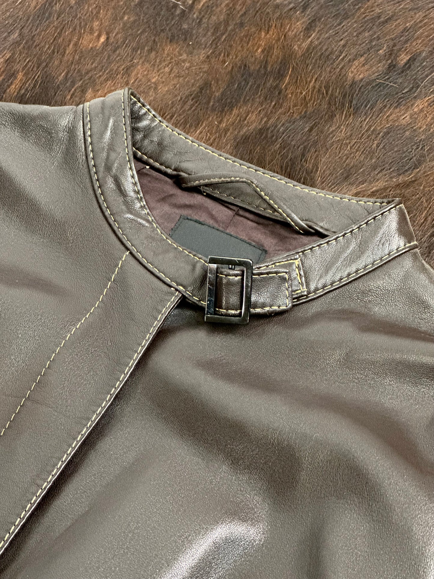 Giacca in Pelle Chocolate Brown – Anni '90
