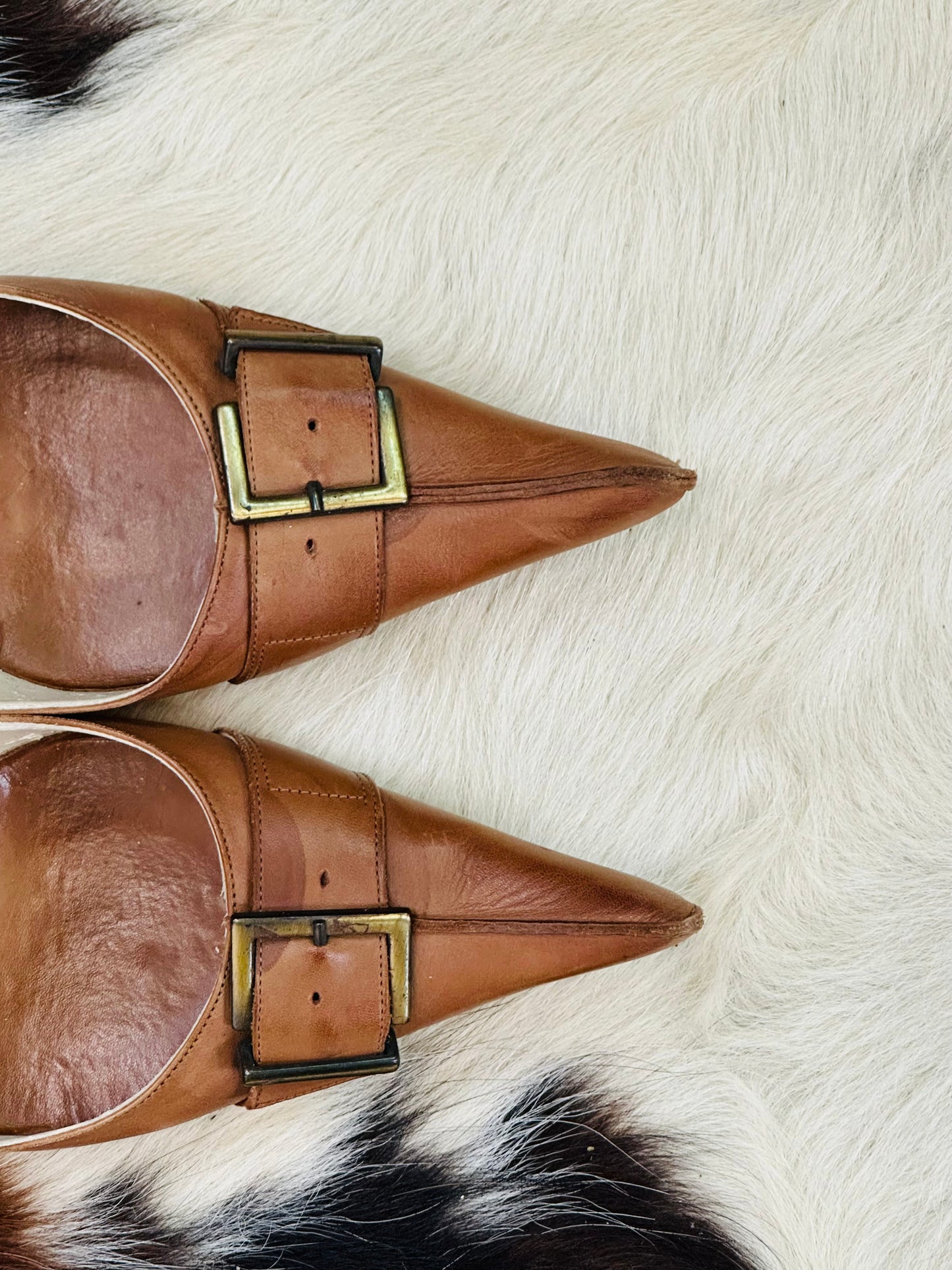 Décolleté vintage in pelle con fibbia bronzo – DONNA Made in Italy | Taglia 38