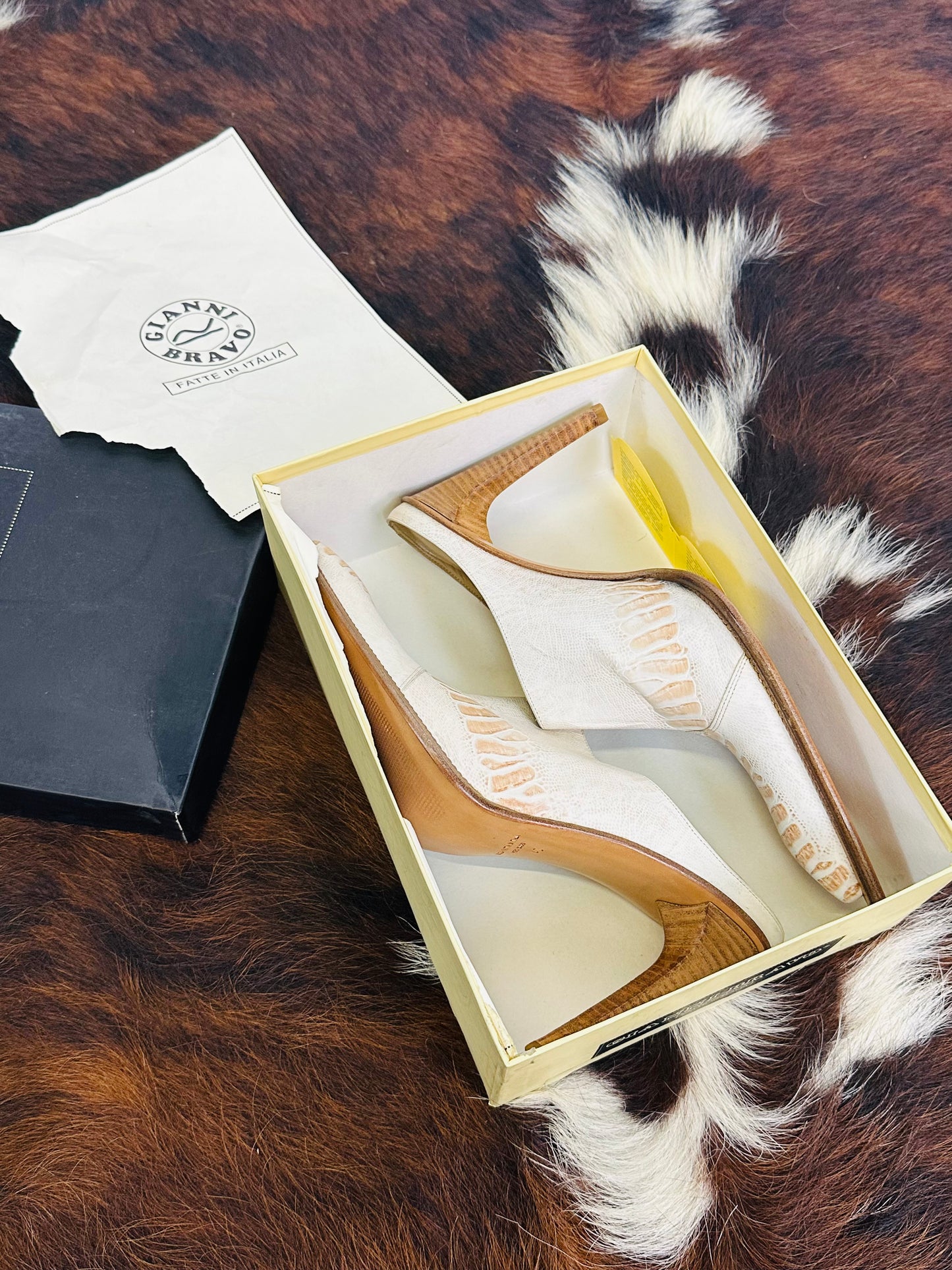 Mules texani vintage in pelle Gianni Bravo – Made in Italy | Taglia 40
