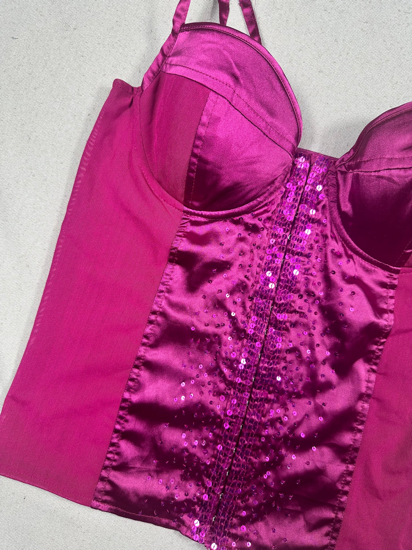 Y2k micro mesh corset top 🪩