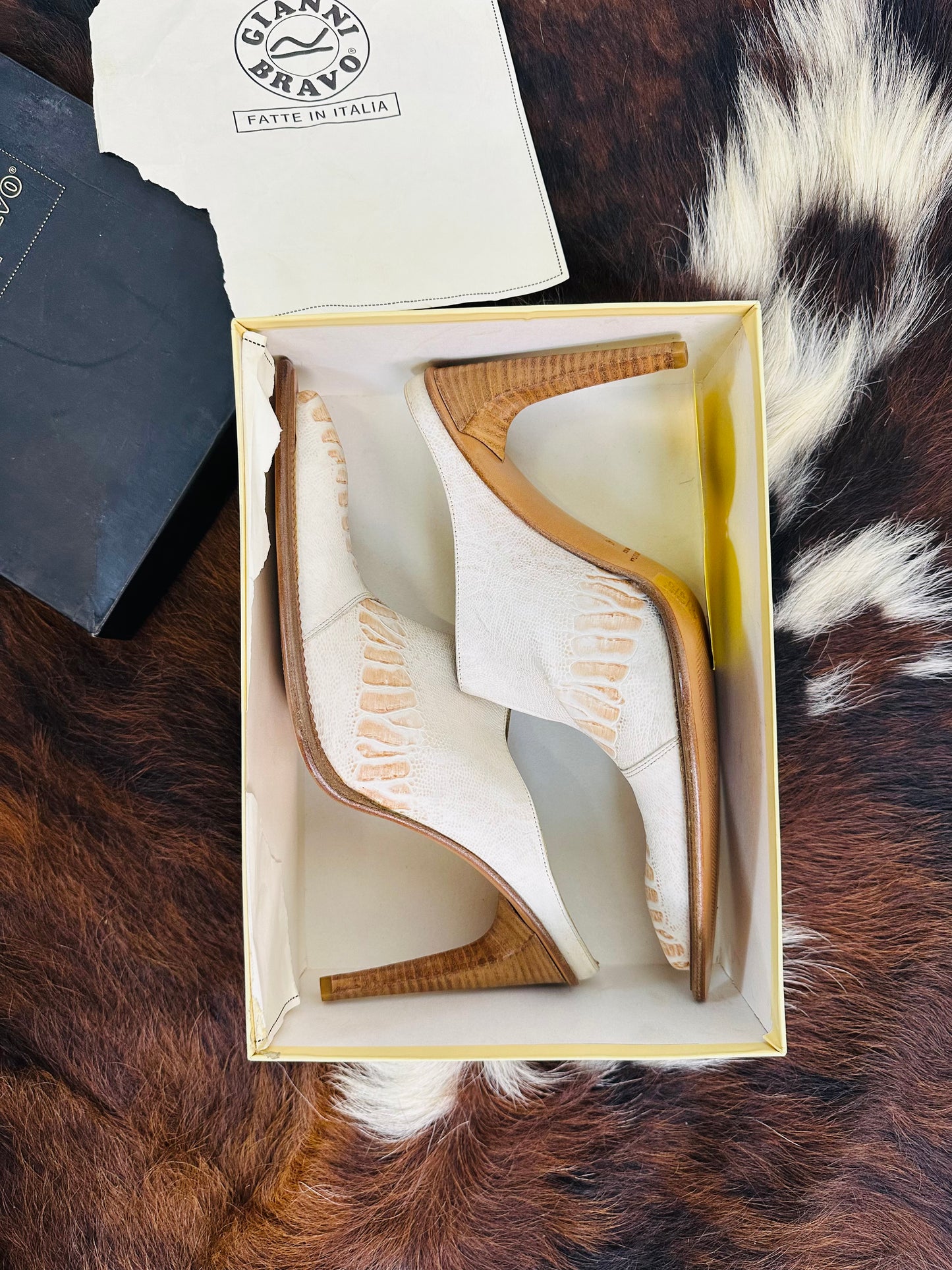 Mules texani vintage in pelle Gianni Bravo – Made in Italy | Taglia 40