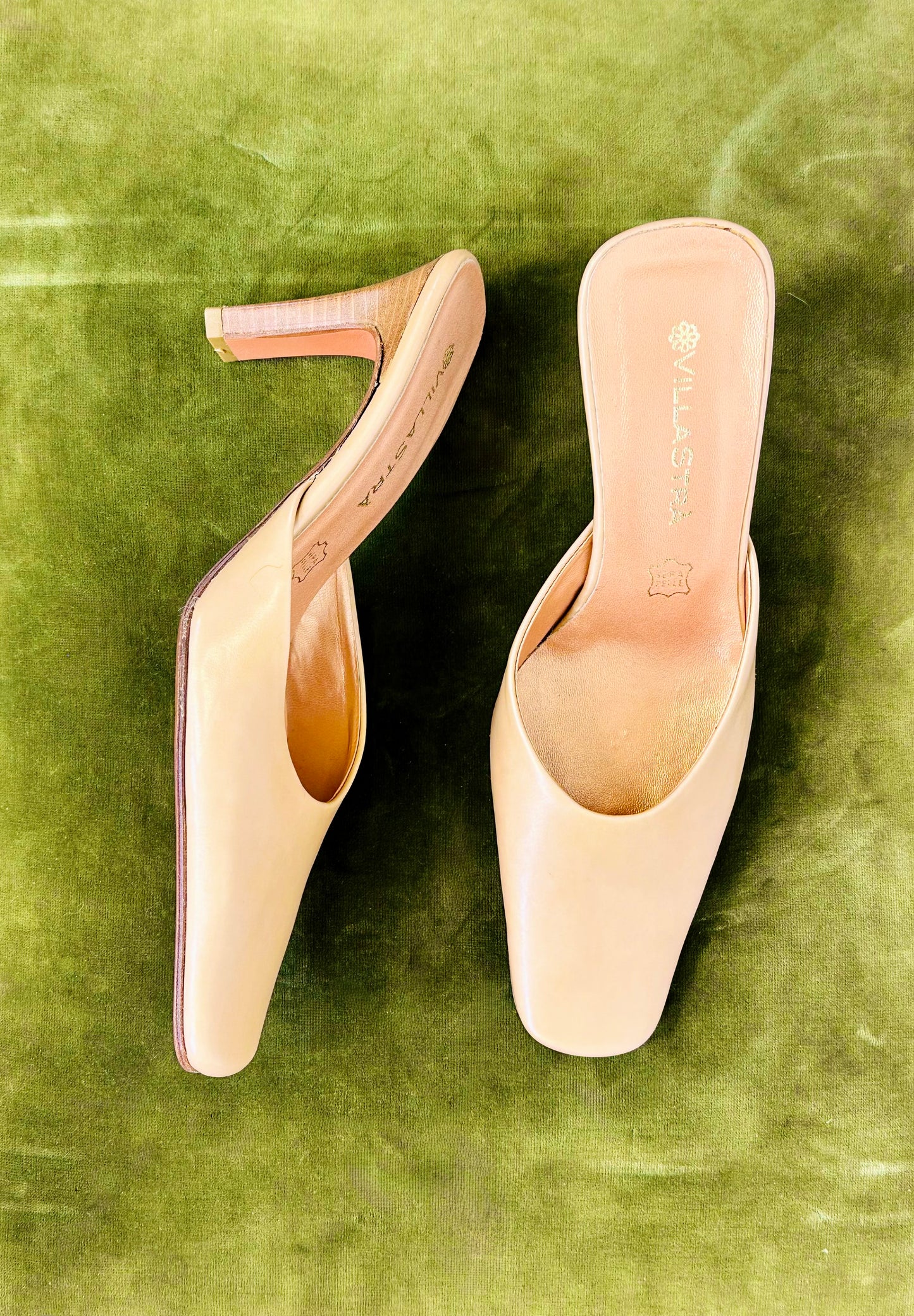 Mules vintage in vera pelle Villastrà – Made in Italy | Taglia 36