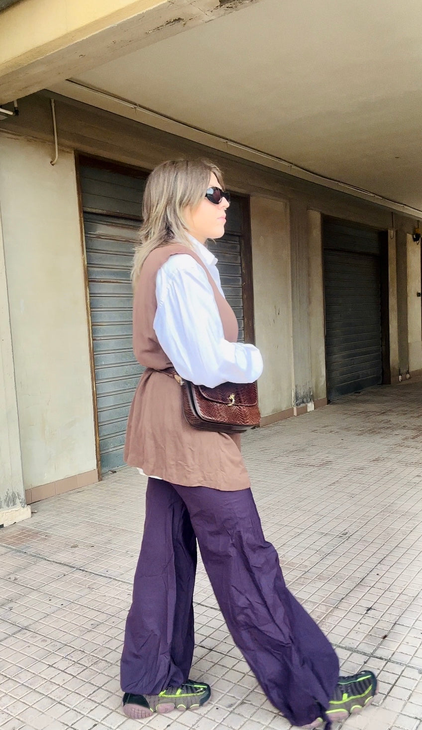 Pantaloni a palloncino viola