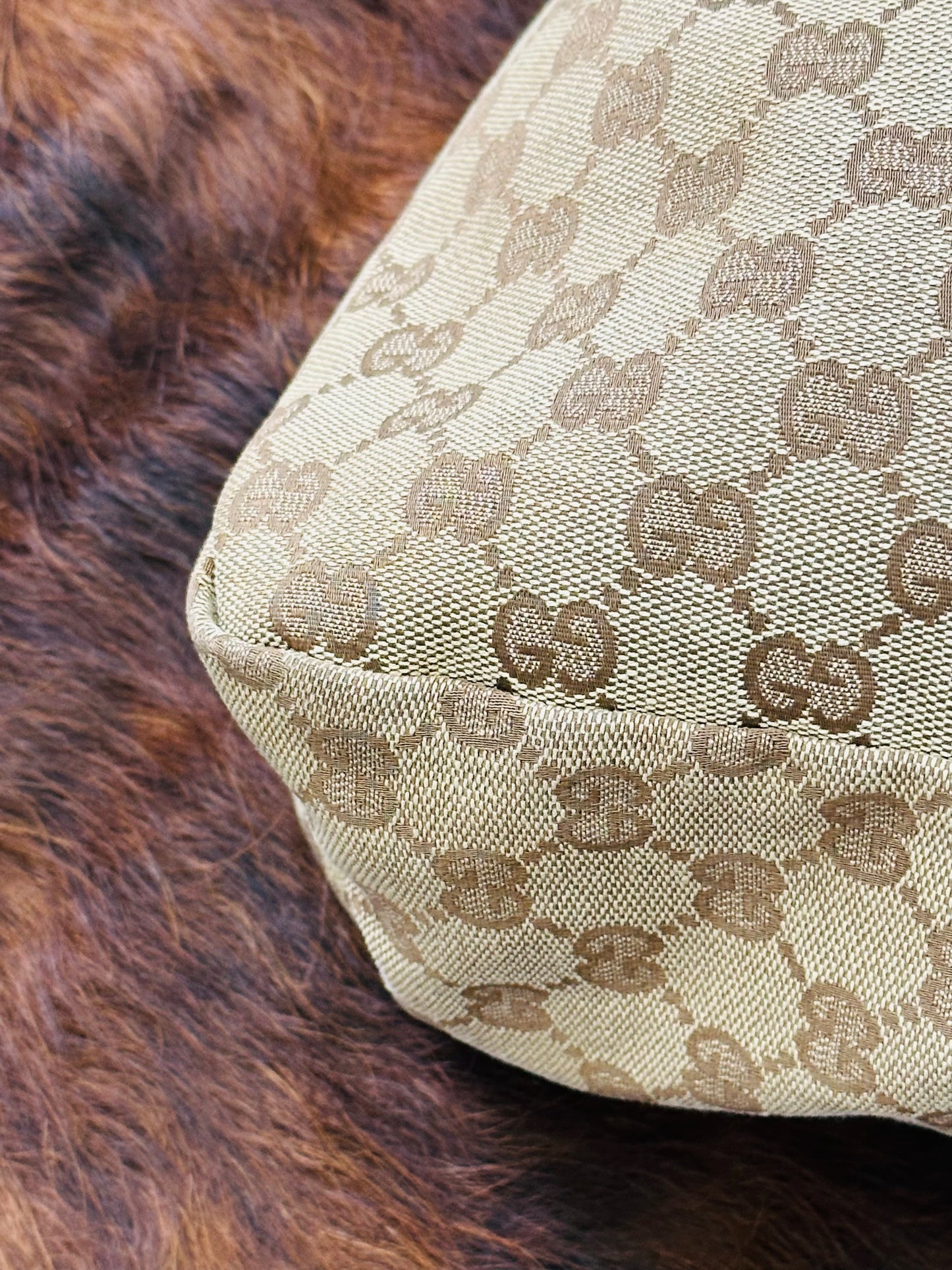 GUCCI - Shopper in Tela GG Monogram con Tracolla in Pelle