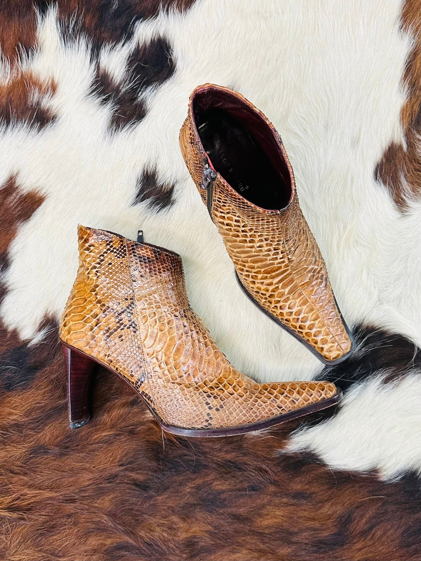 Stivaletti vintage in vero Pitone 🐍 Made in Italy | Taglia 37½ vera pelle