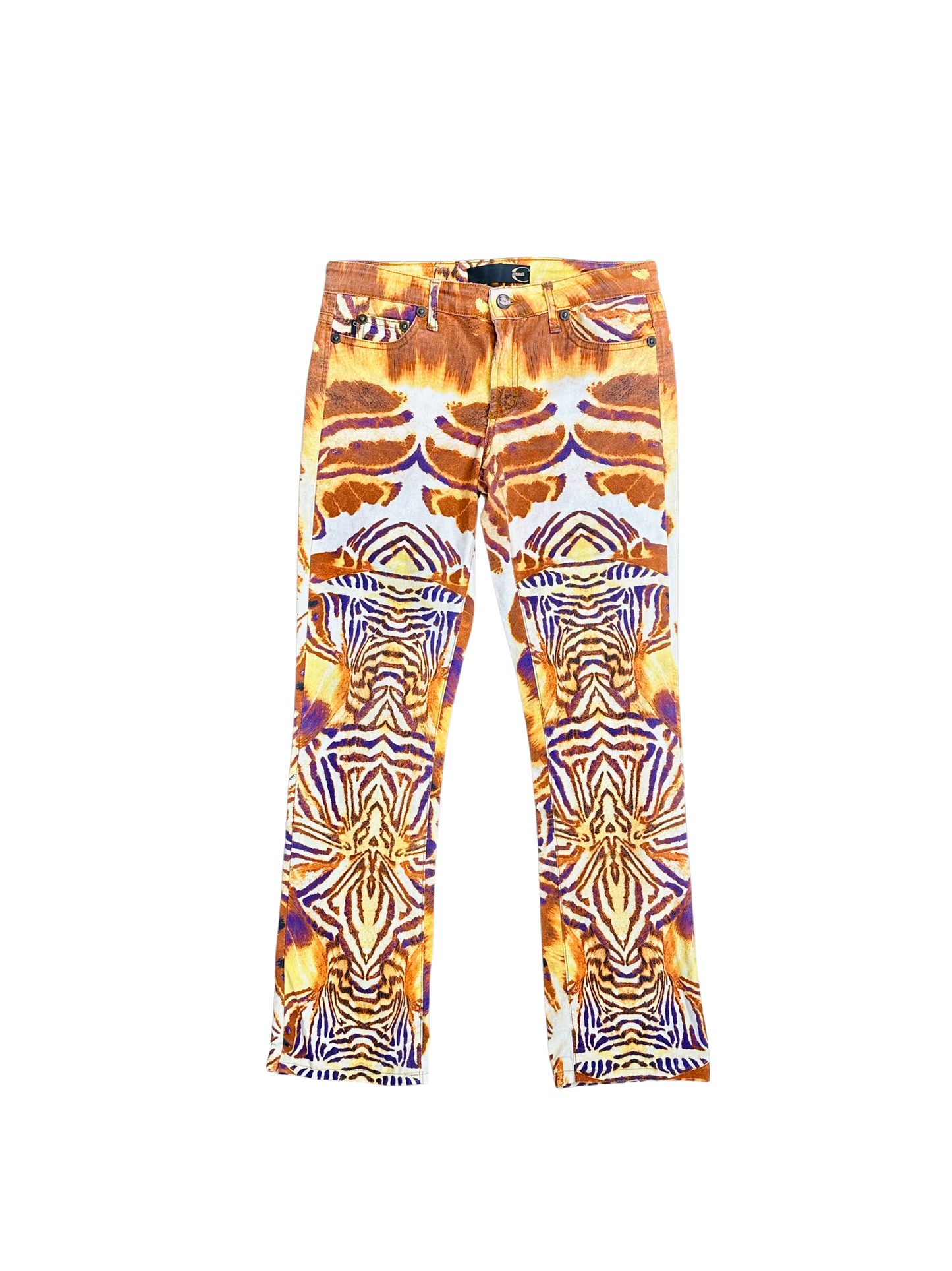 JUST CAVALLI - Pantaloni Animalier Psichedelico 🦓Archivio Anni 2000
