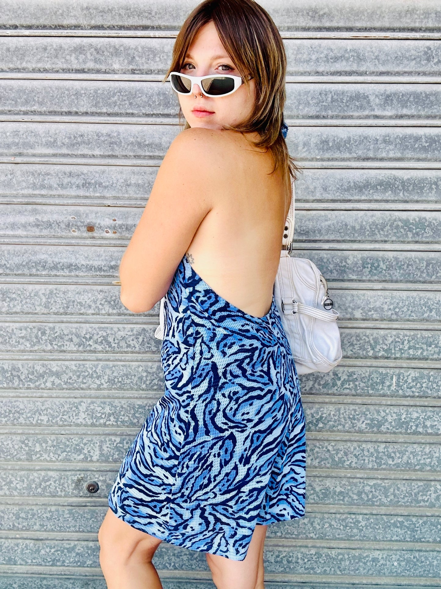 Vestitino Azzurro Animalier