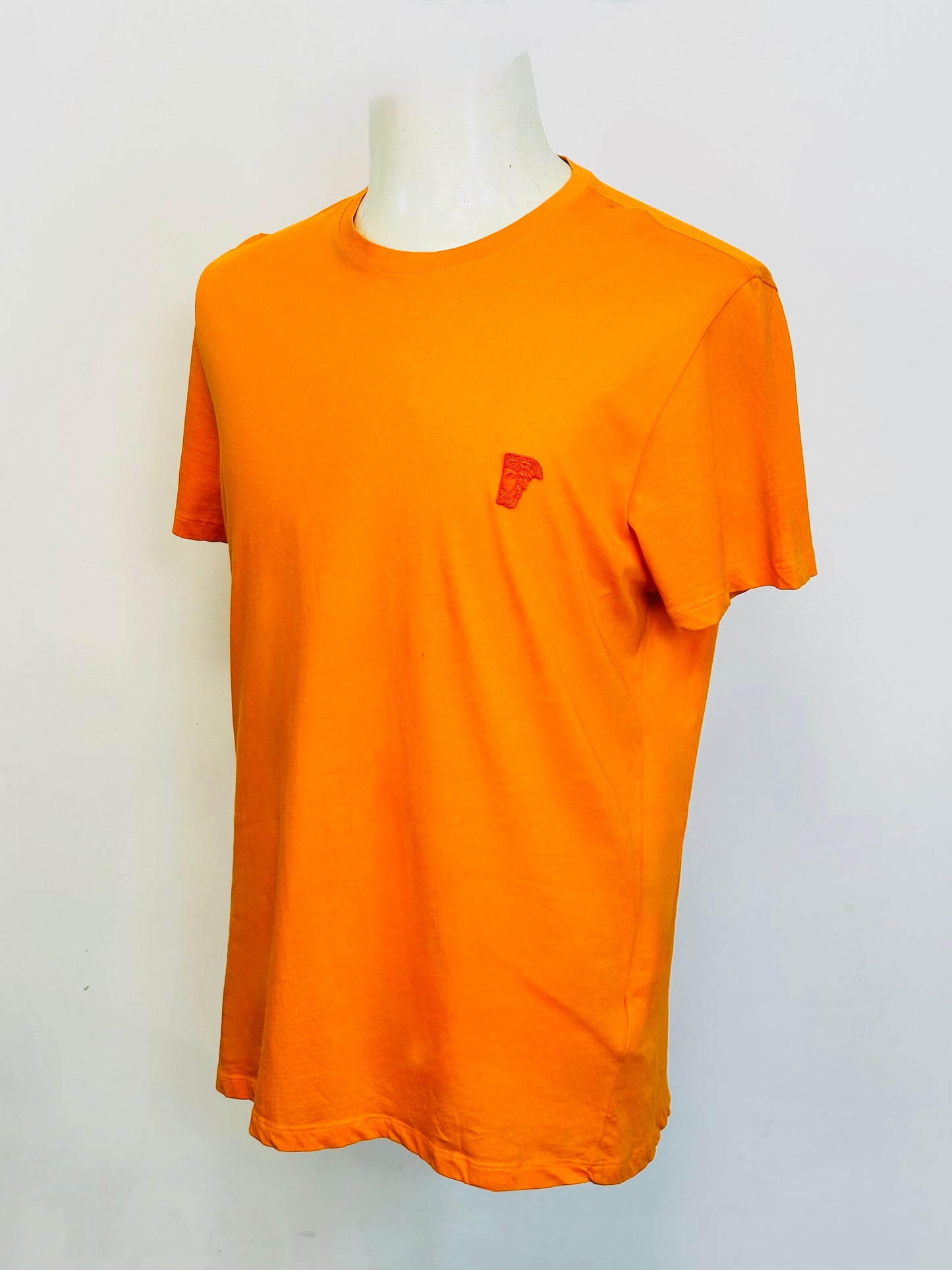 VERSACE COLLECTION – TShirt Testa di Medusa Ricamata Arancione