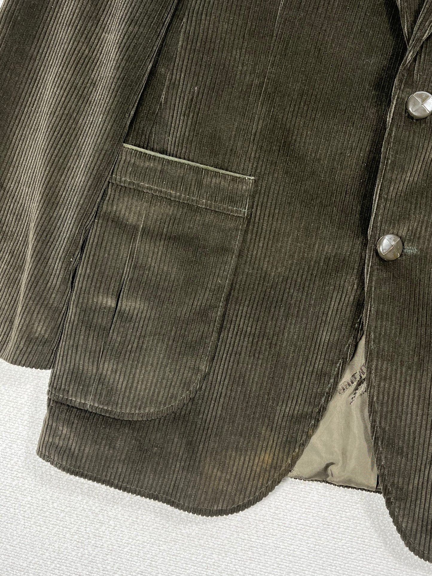 Giacca Blazer Vintage - velluto a coste verde