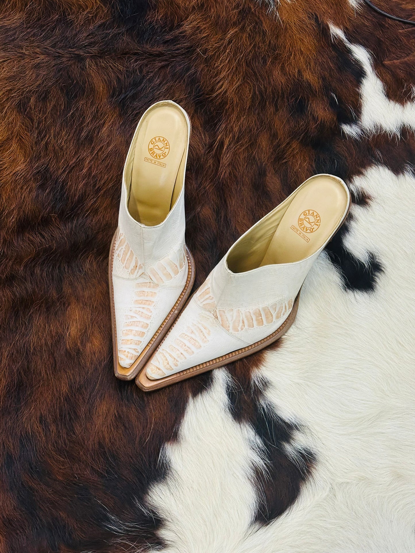 Mules texani vintage in pelle Gianni Bravo – Made in Italy | Taglia 40