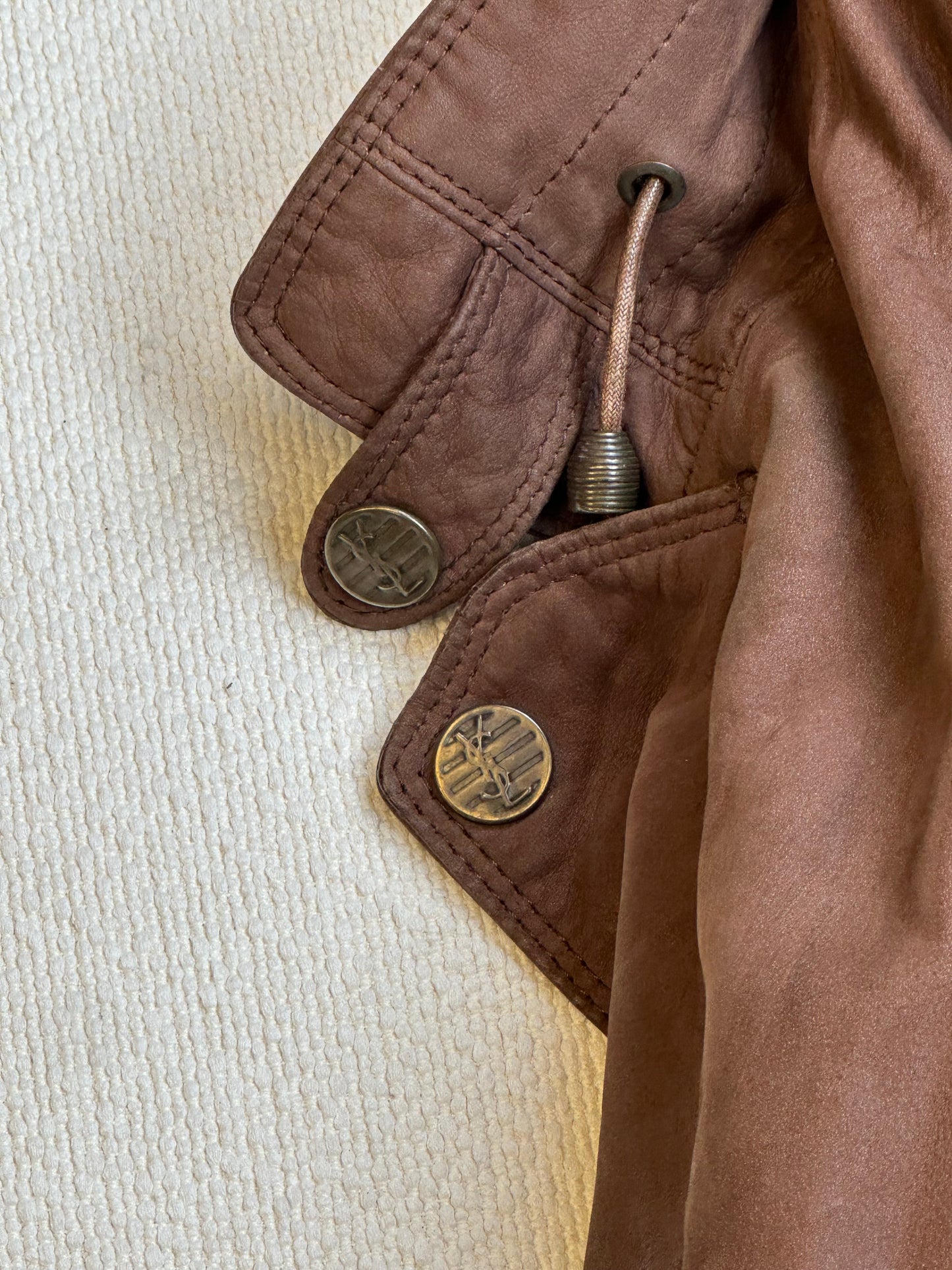 YVES SAINT LAURENT - Giacca in pelle vintage anni ’80