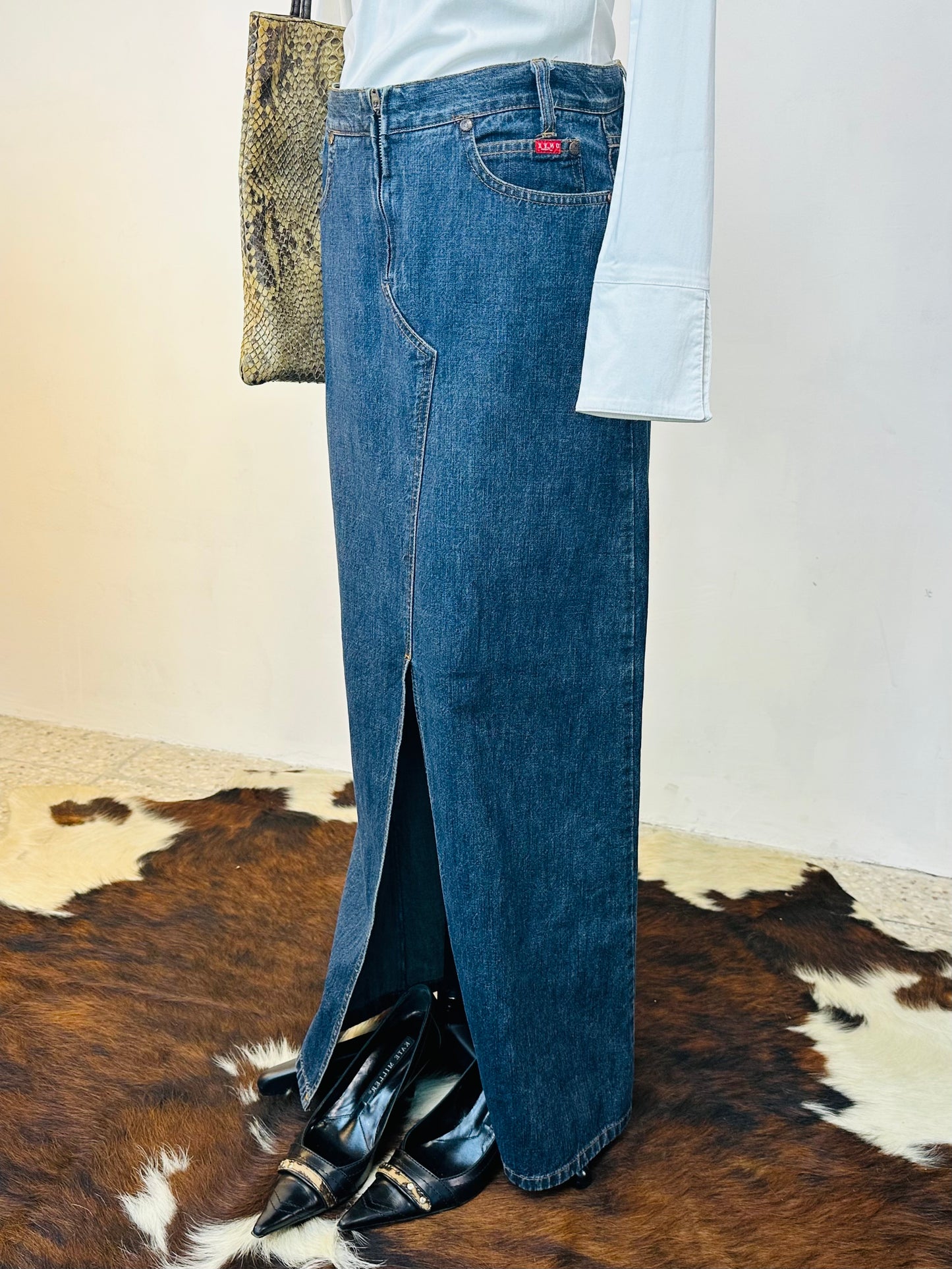 ONYX - Maxi Gonna in denim vintage Y2K
