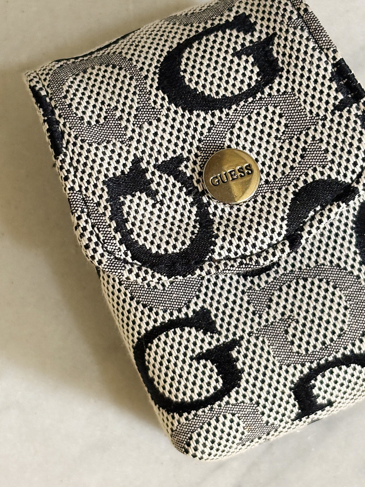 GUESS - Vintage Monogram Mini Pouch – Borsellino Portaoggetti Y2K