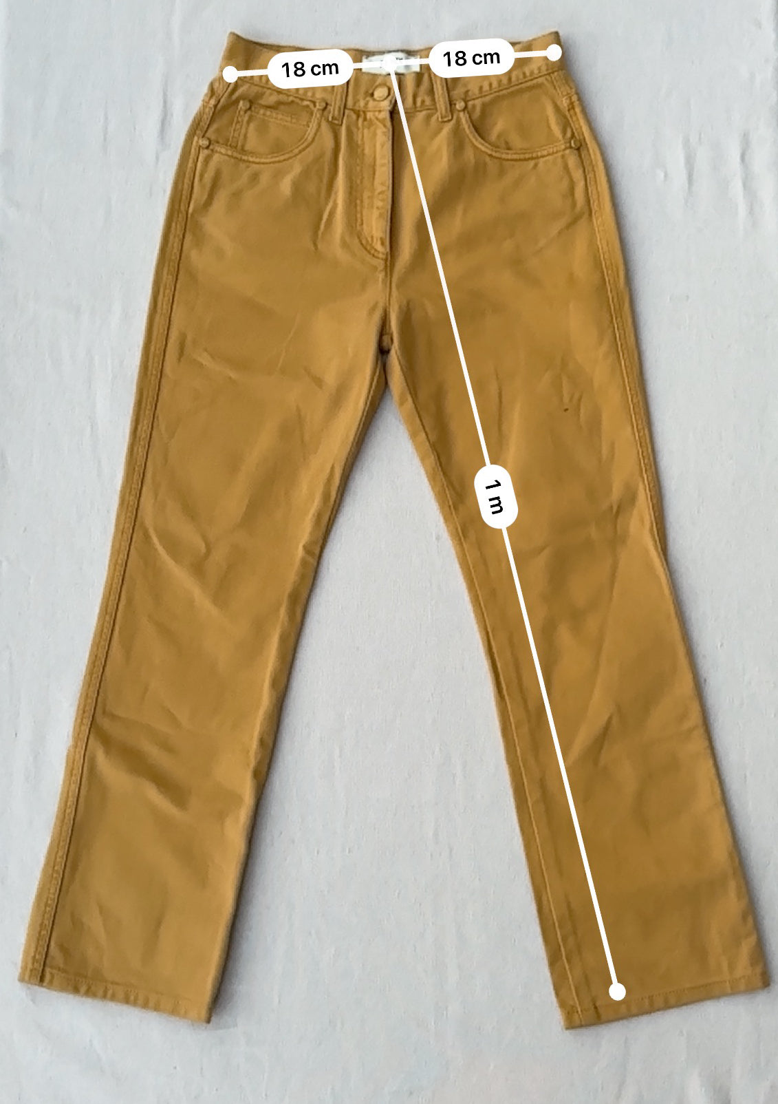 FENDI - pantaloni denim giallo ocra