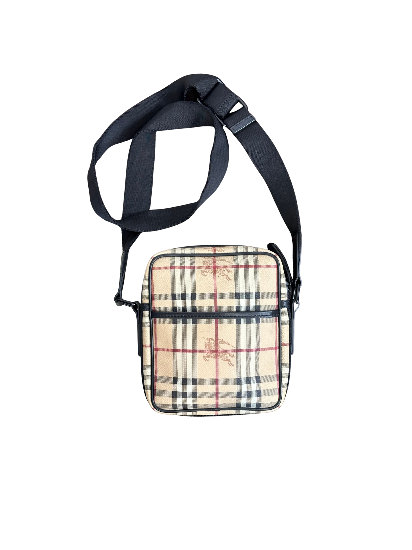BURBERRY - Borsa Check Vintage Messenger | Canvas Beige e Nero
