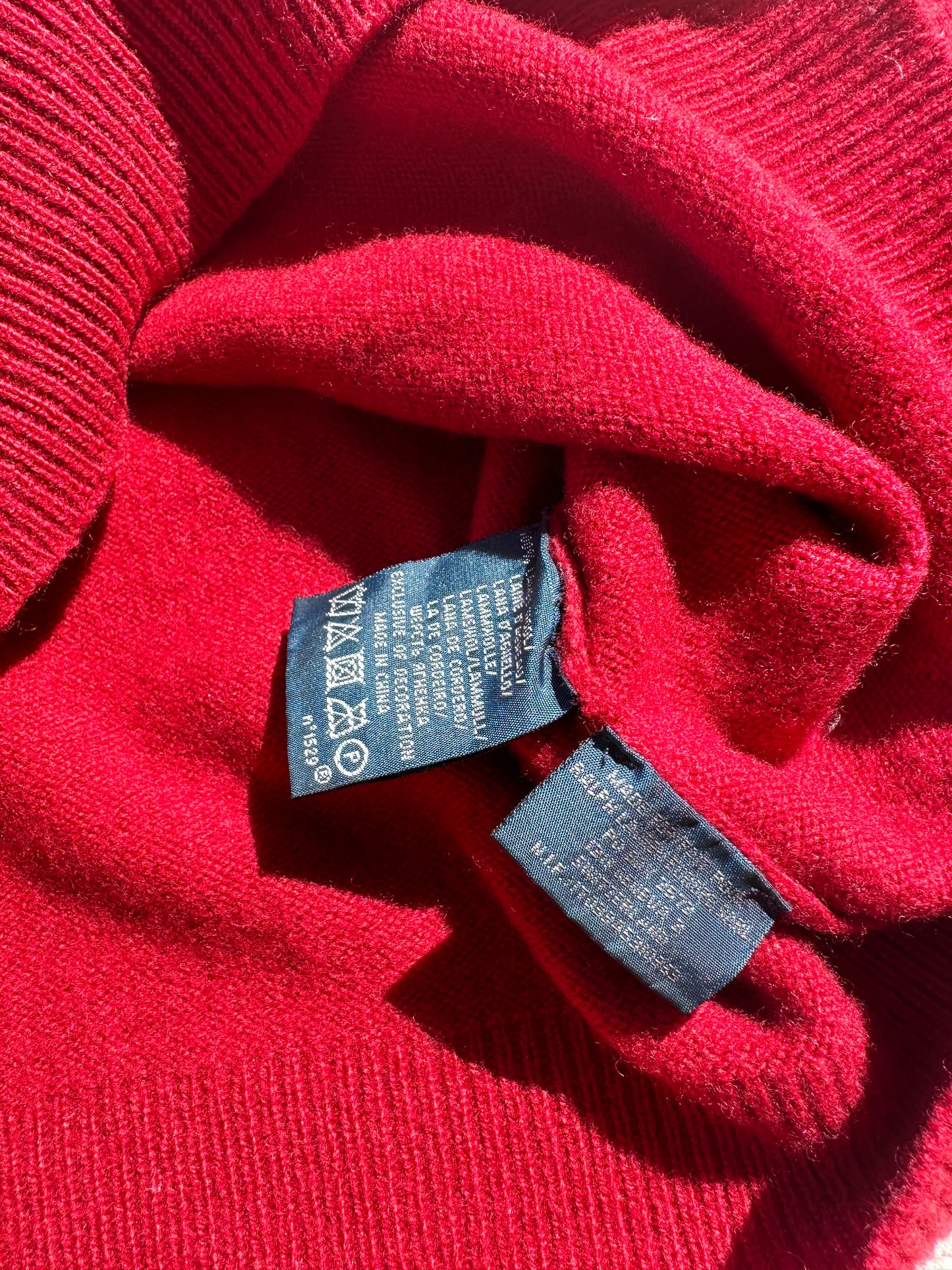 POLO RALPH LAUREN - Pullover Rosso maglia rasata