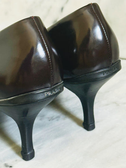 PRADA -  Décolleté in Vernice – Punta Squadrata e Tacco Medio | Taglia 37