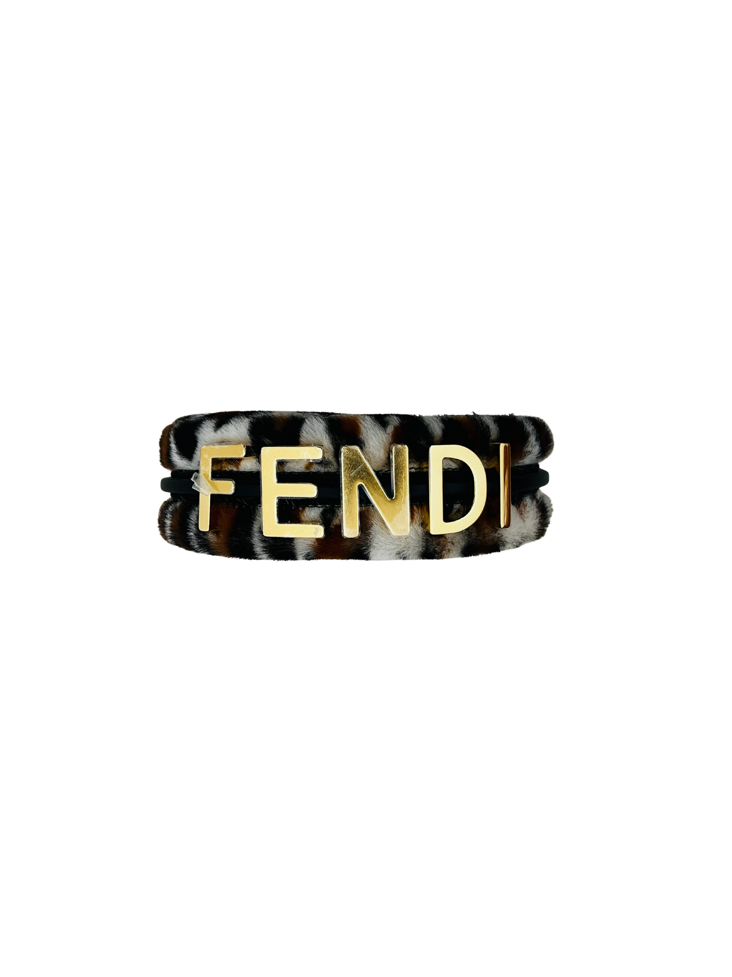 FENDI - Mini Baguette Charm Leopard Haircalf – Nuova con Cartellino