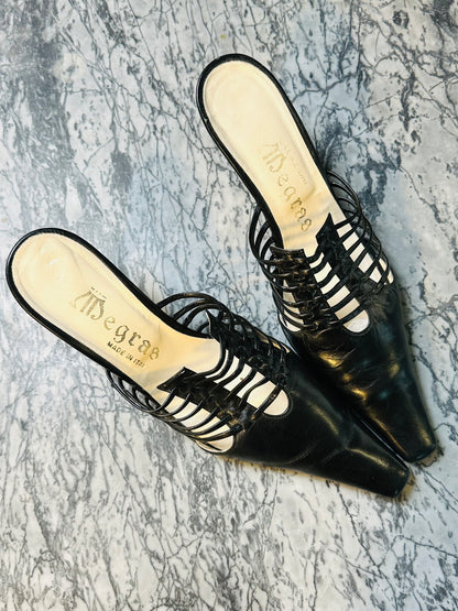 Mules nere intrecciate in pelle – Made in Italy | Taglia 38