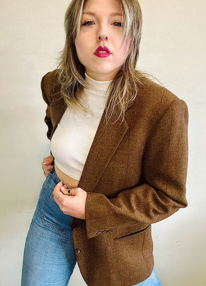 Blazer in pura lana Tartan