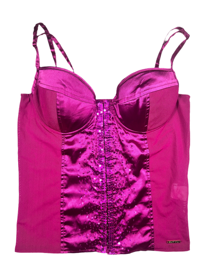 Y2k micro mesh corset top 🪩