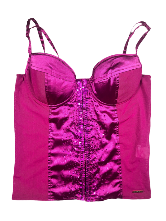 Y2k micro mesh corset top 🪩