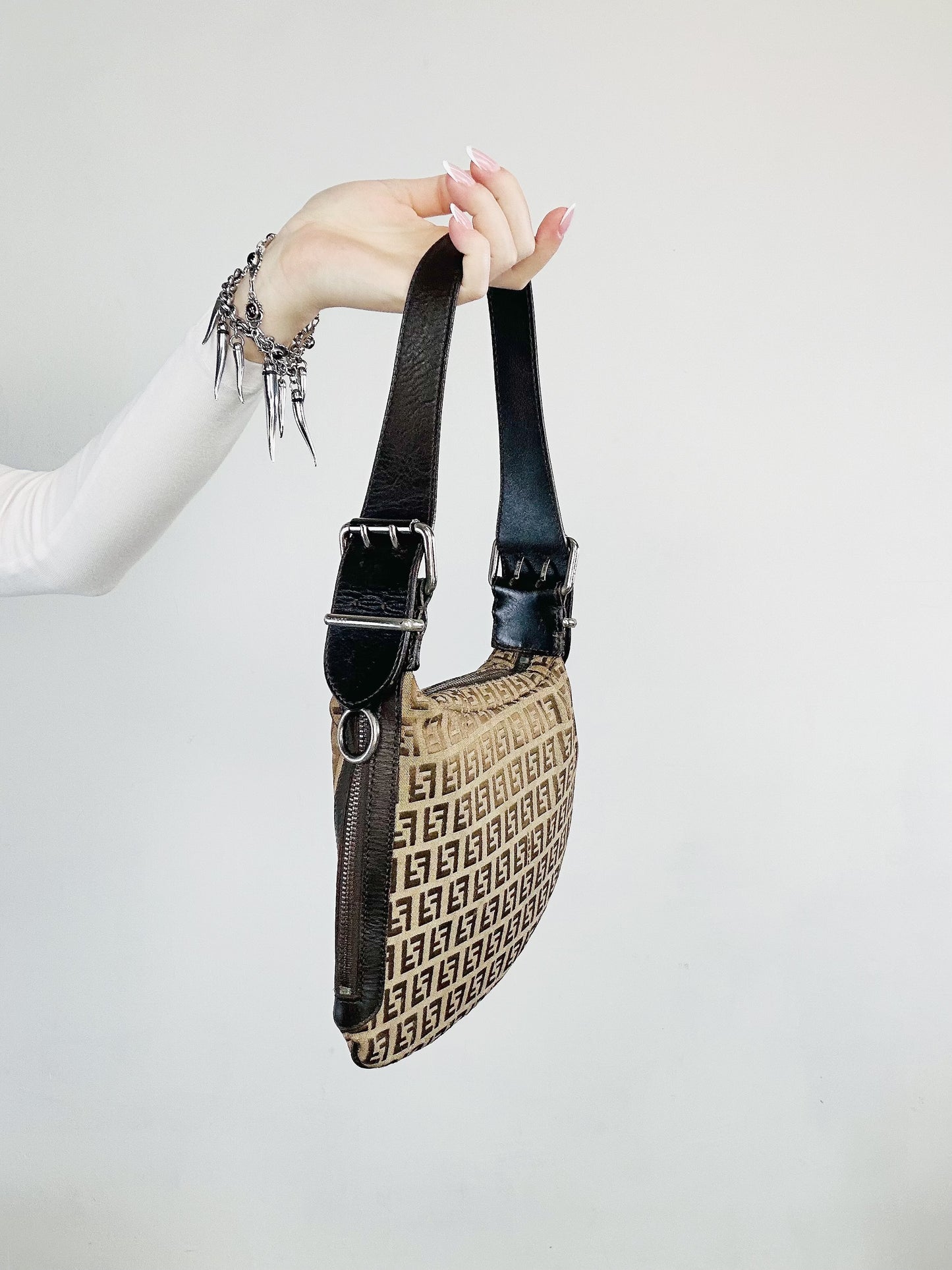 FENDI - Oyster Medium Monogram Zucca Canvas – Iconic Y2K