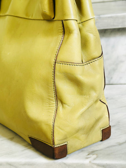 MAX MARA WEEKEND - Borsa in Pelle Verde Pistacchio Vintage Y2K Made in Italy